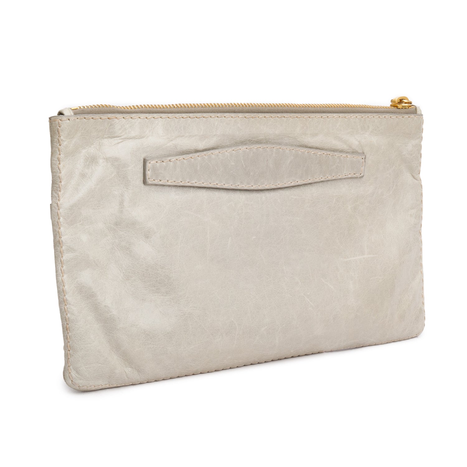 Prada Green Vitello Shine Pochette Clutch