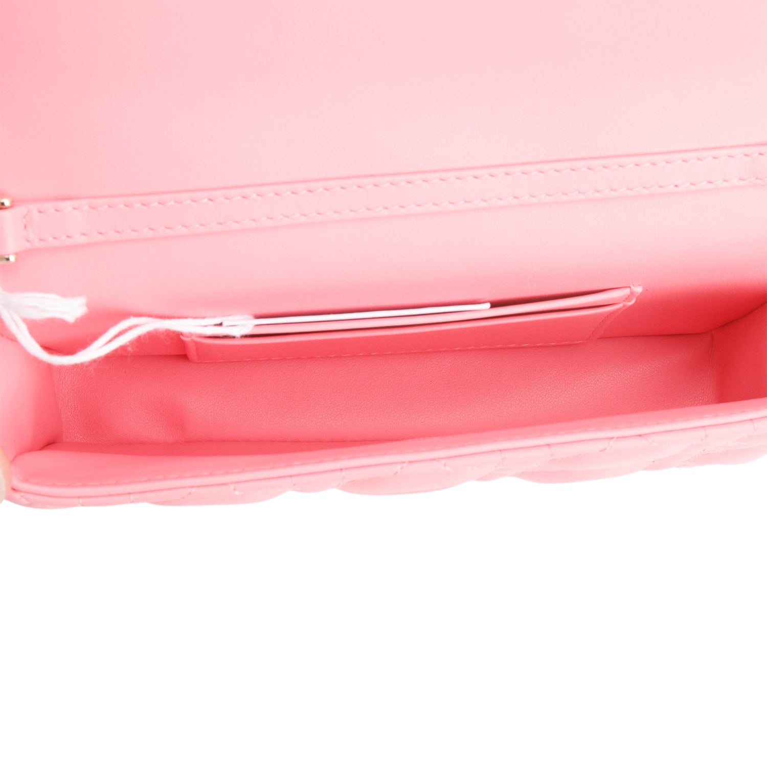 Christian Dior 2024 Pink Lambskin Cannage Dior Talk Phone Pouch w/ Chain