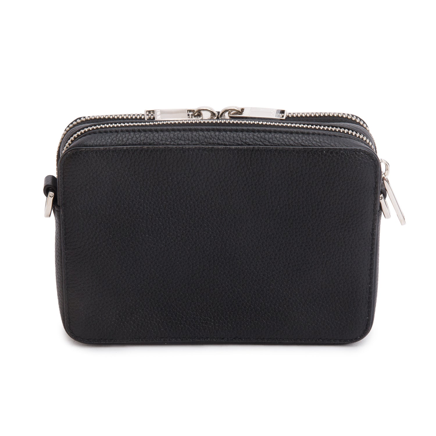 Christian Dior x Shawn Stussy Black Calfskin Leather Double Zip Crossbody Bag