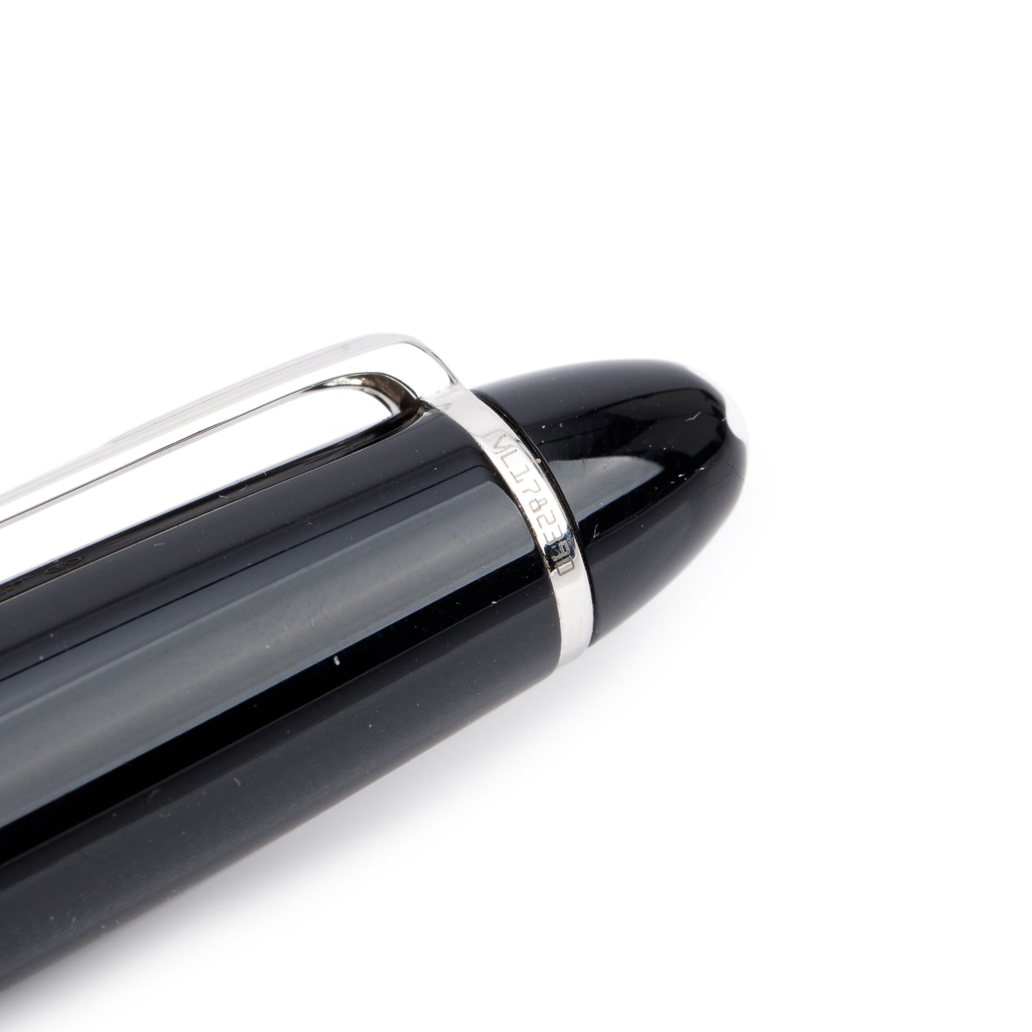 Montblanc Platinum Coated Meisterstuck Classique Black Resin Ballpoint Pen w/ Box