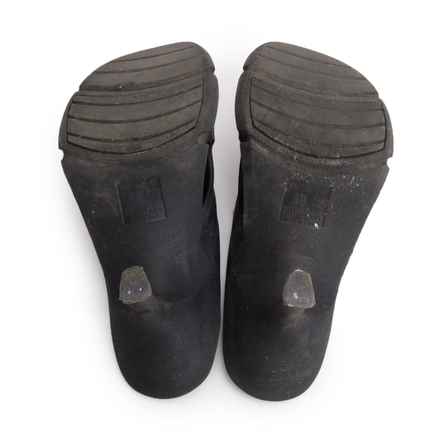 Balenciaga Black Rubber Mold Slide Sandals, Size 39