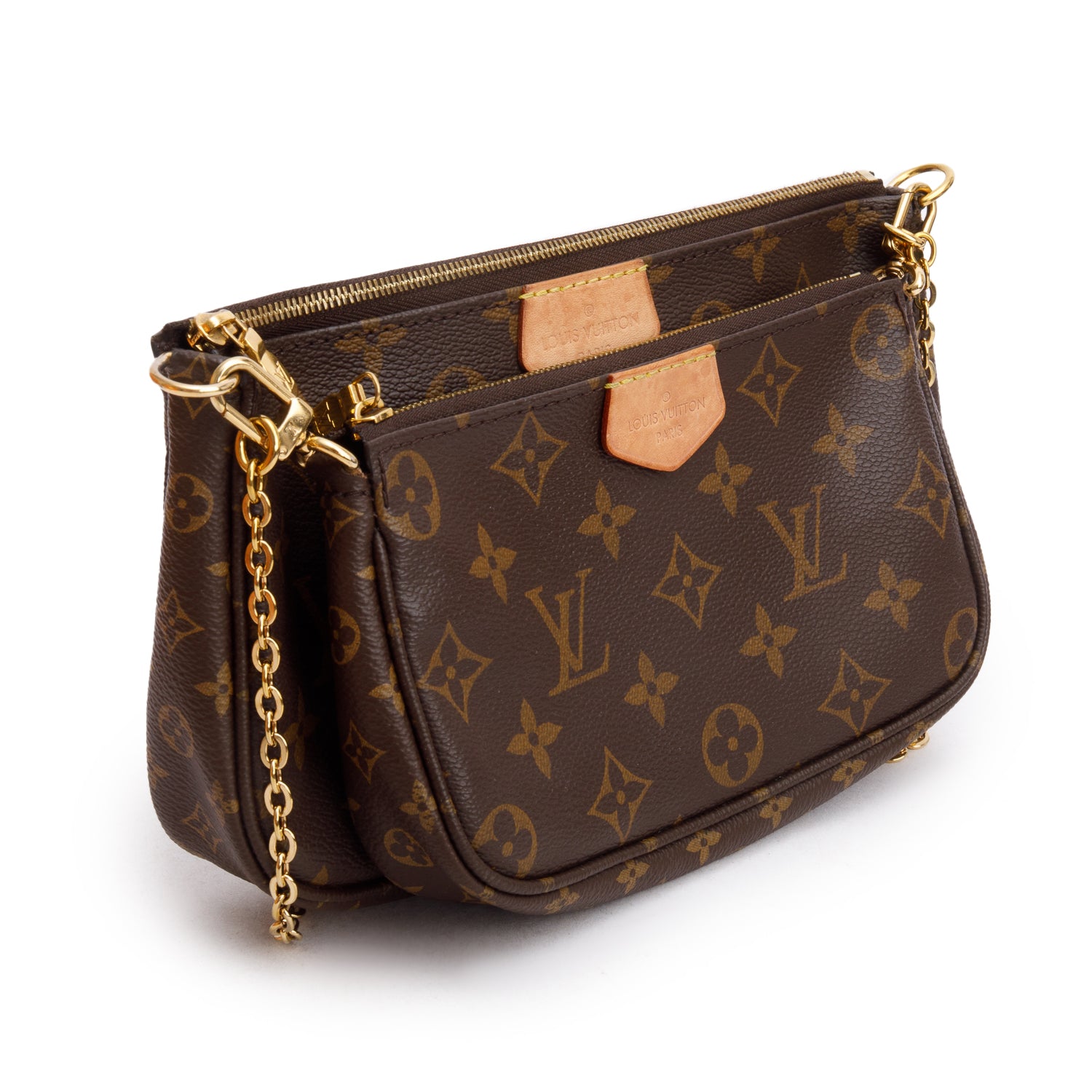 Louis Vuitton Monogram Multi Pochette Accessories w/ Straps & Box