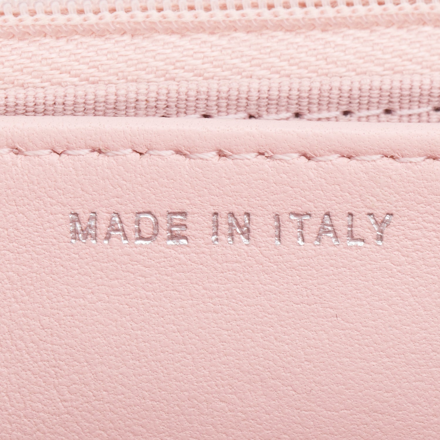 Chanel 2022 Pink Lambskin Chevron Quilted Wallet on Chain w/ Box & Receipt