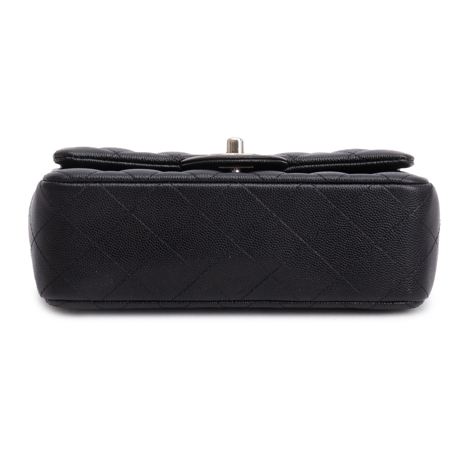 Chanel Black Caviar Quilted Mini Rectangular Flap Bag
