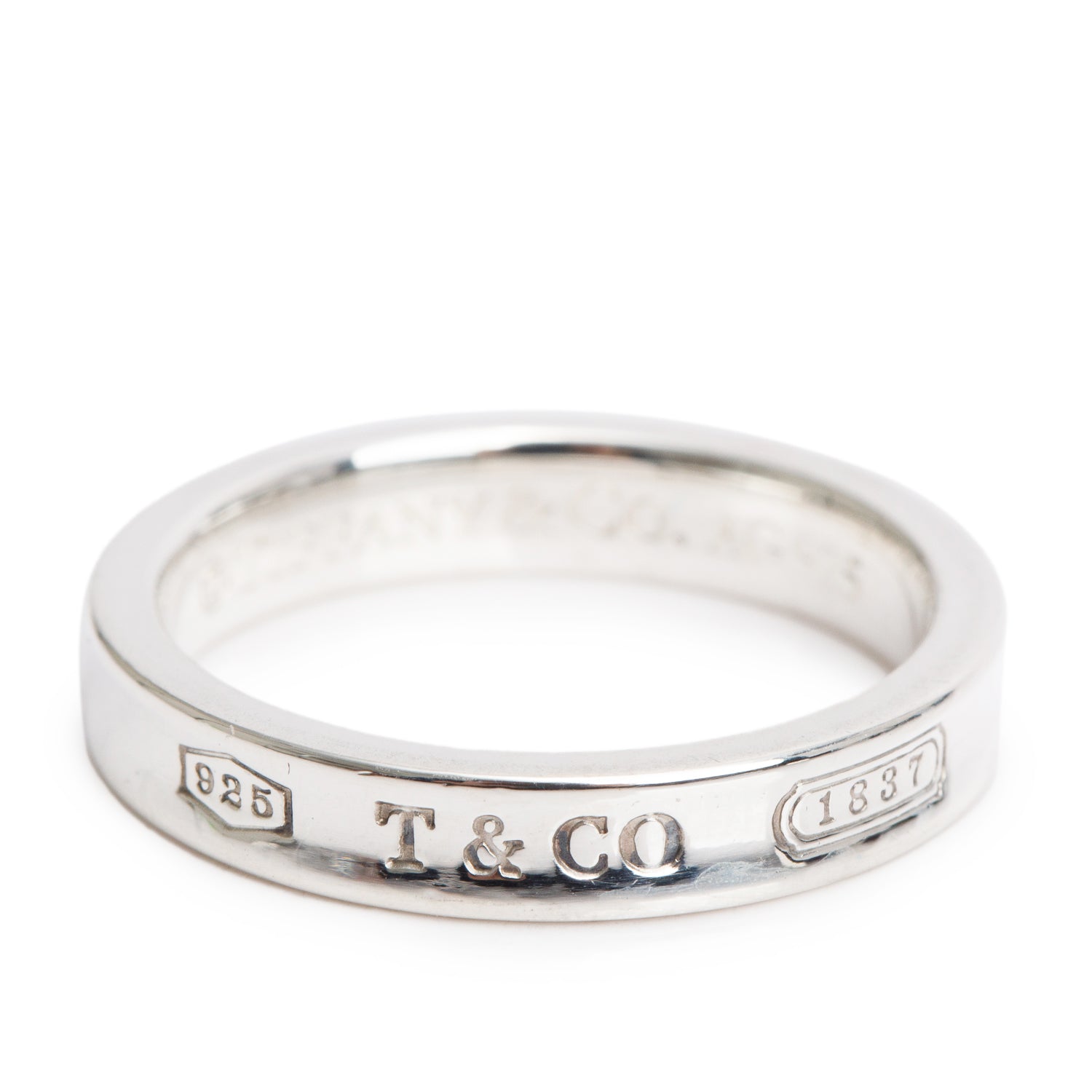 Tiffany & Co. Sterling Silver 1837 Narrow Ring, Size 7.75