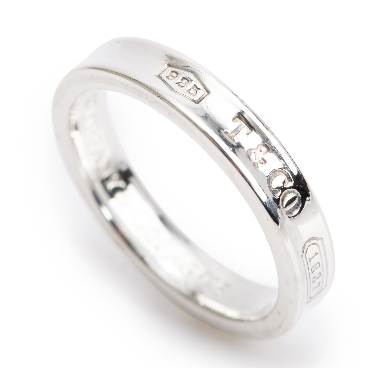 Tiffany & Co. Sterling Silver 1837 Narrow Ring, Size 7.75