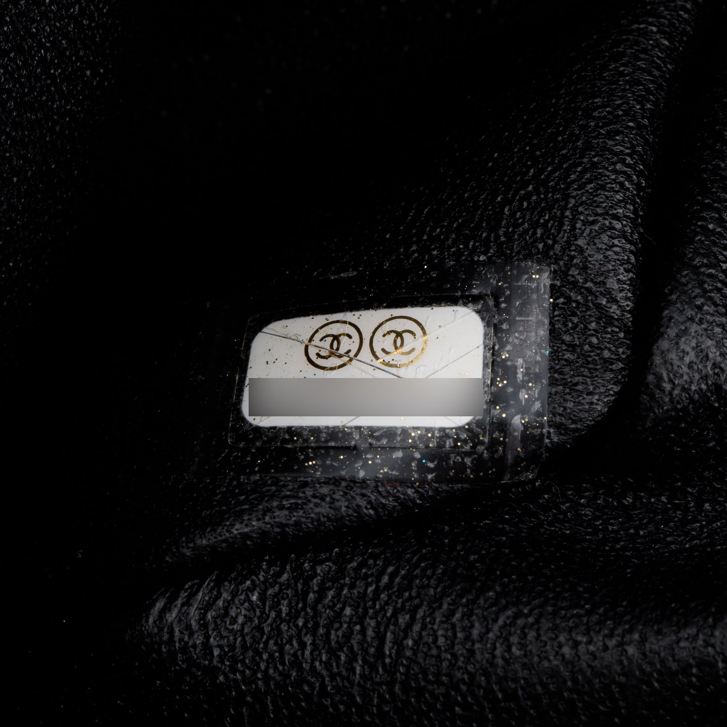 Chanel Black Lambskin Chevron Quilted Mini Square Flap Bag w/ Authenticity Card