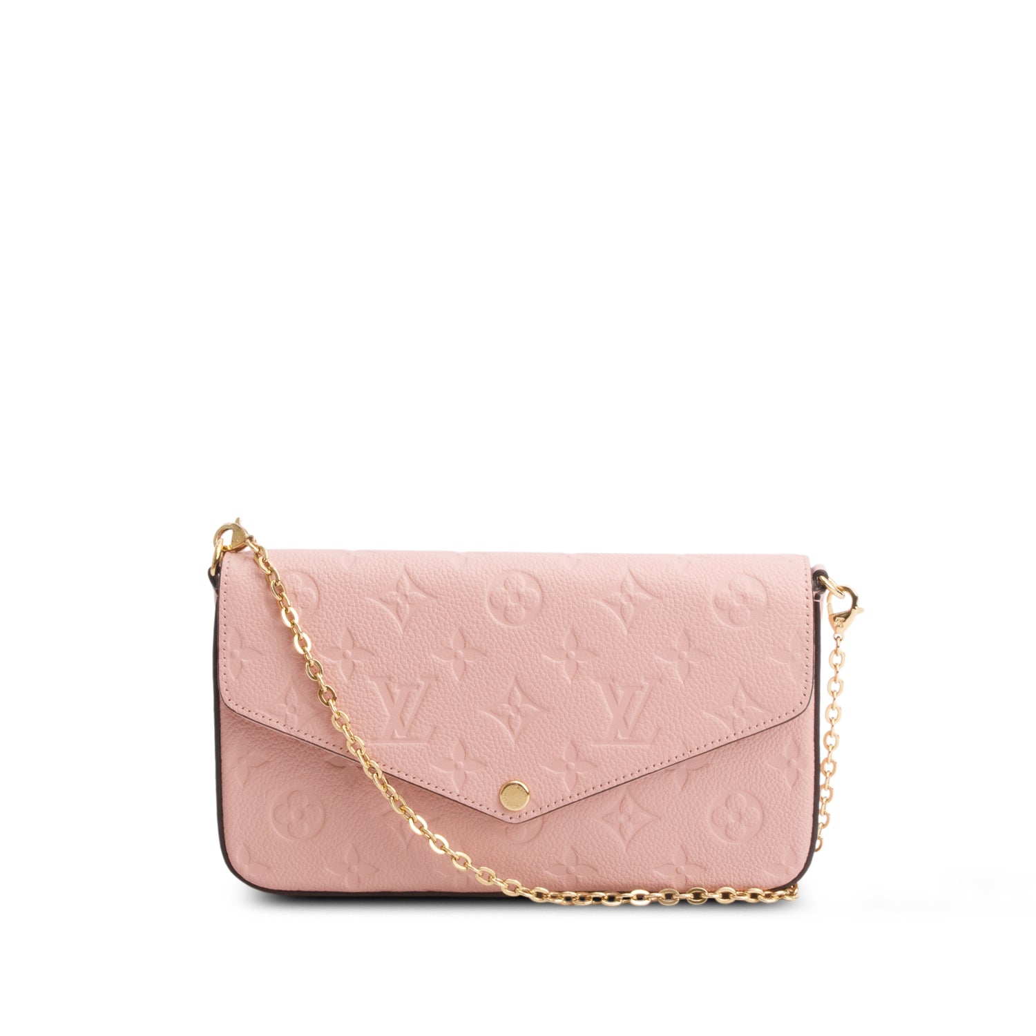 Louis Vuitton Pink Monogram Empreinte Leather Felicie Pochette w/ Box