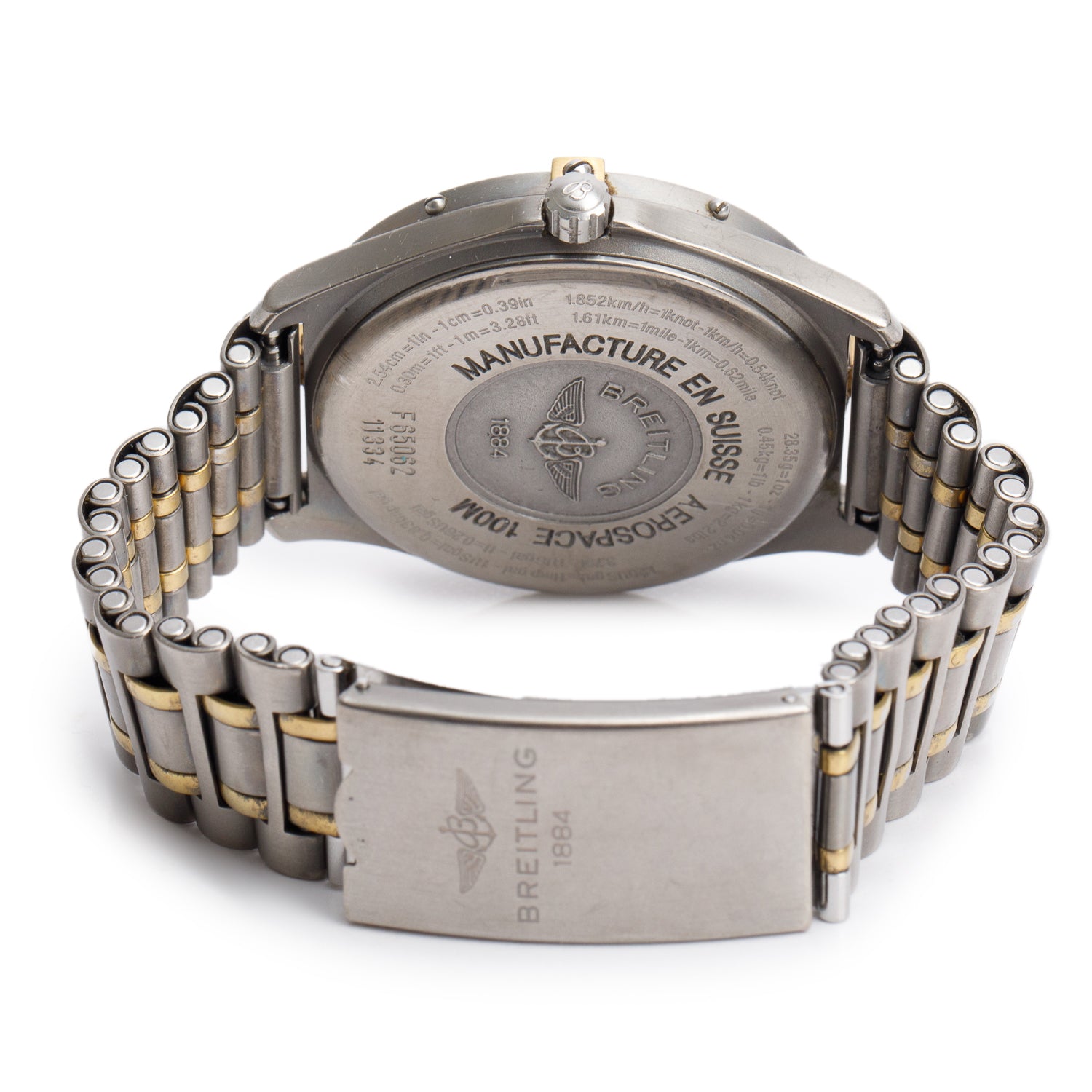 Breitling Two-Tone Titanium Aerospace 40 MM Analog-Digital Quartz Watch Grey Dial F65062