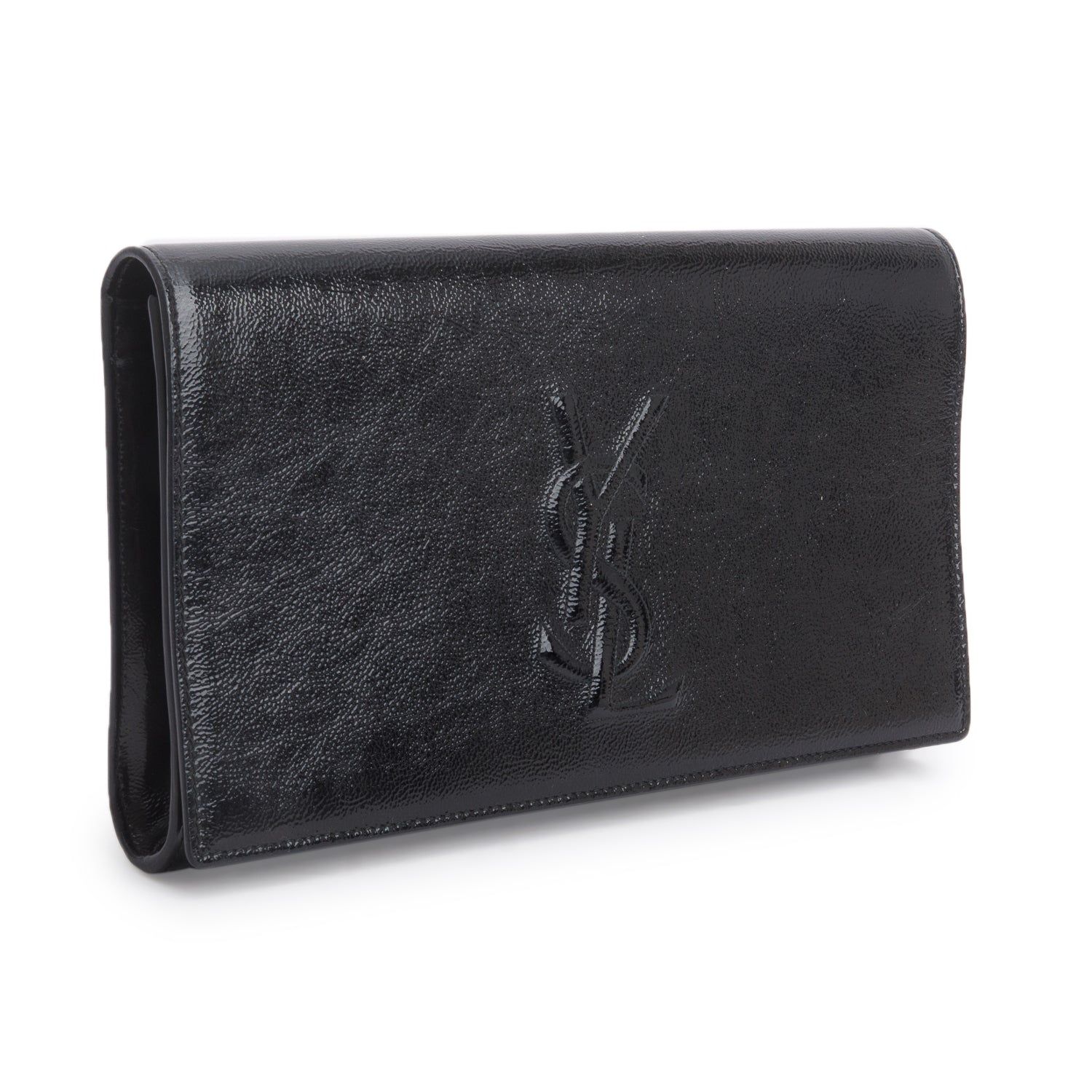 Saint Laurent Black Patent Leather Belle de Jour Clutch