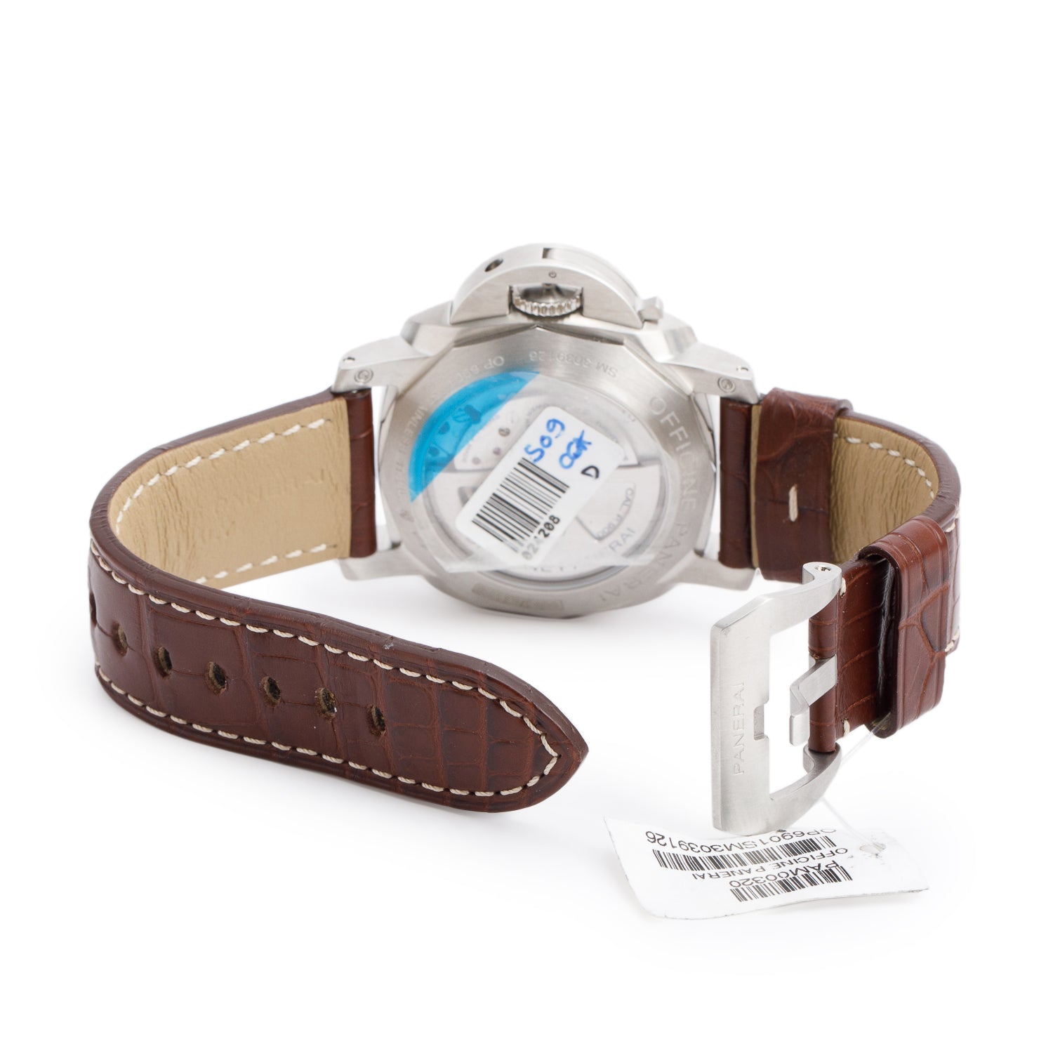 Panerai Stainless Steel Luminor 1950 3 Days 44 MM Automatic GMT Watch Black Dial PAM00320 w/ Box & Papers