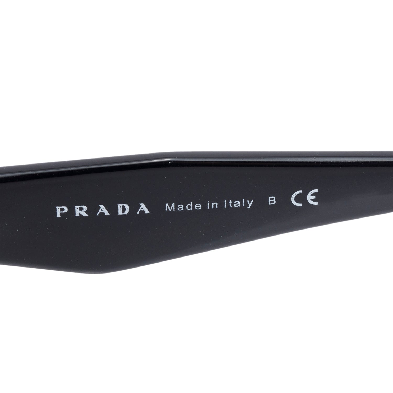 Prada SPR 16R Black Acetate Geometric Sunglasses