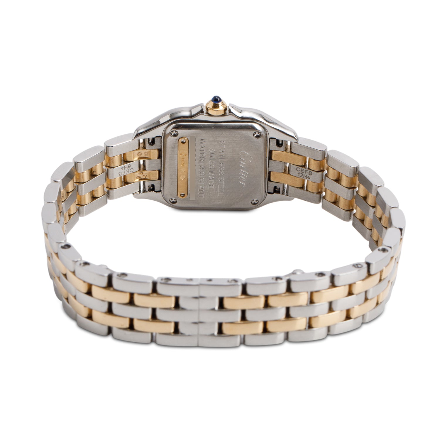 Cartier Stainless Steel & 18k Yellow Gold Panthere de Cartier Watch, Small Model, White Dial 4023 w/ Box & Papers