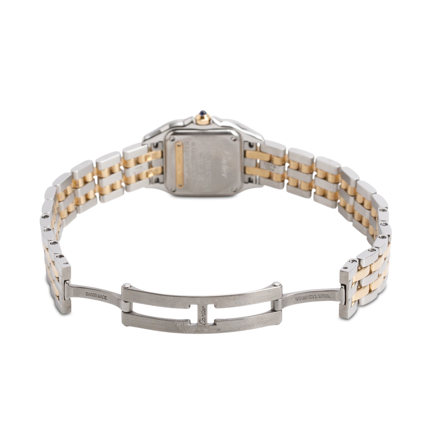 Cartier Stainless Steel & 18k Yellow Gold Panthere de Cartier Watch, Small Model, White Dial 4023 w/ Box & Papers