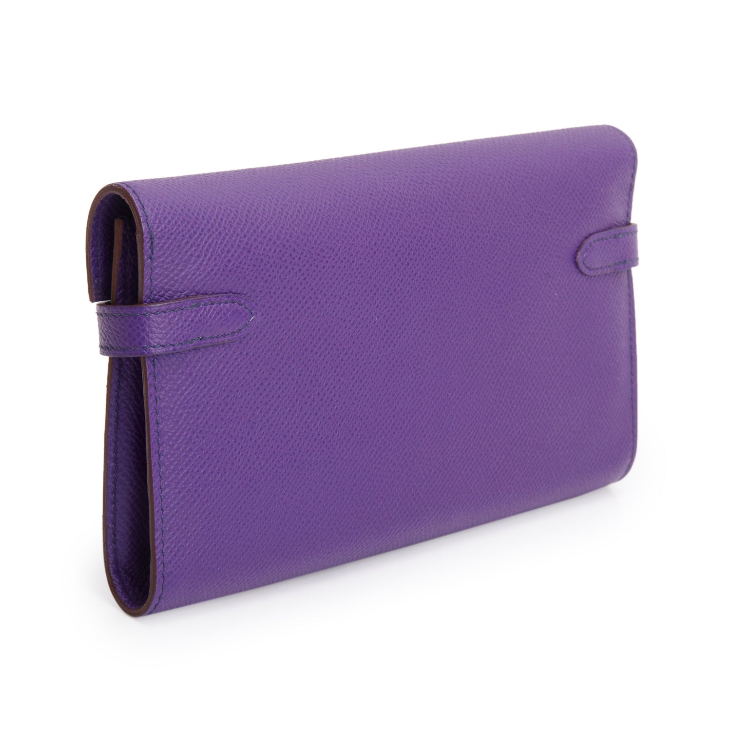 Hermes Iris Epsom Leather Kelly Longue Wallet w/ Box
