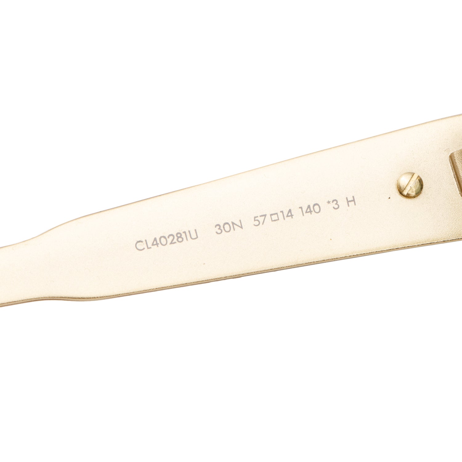 Celine CL40281U Gold-Tone Metal Triomphe Aviator Sunglasses w/ Case & Box