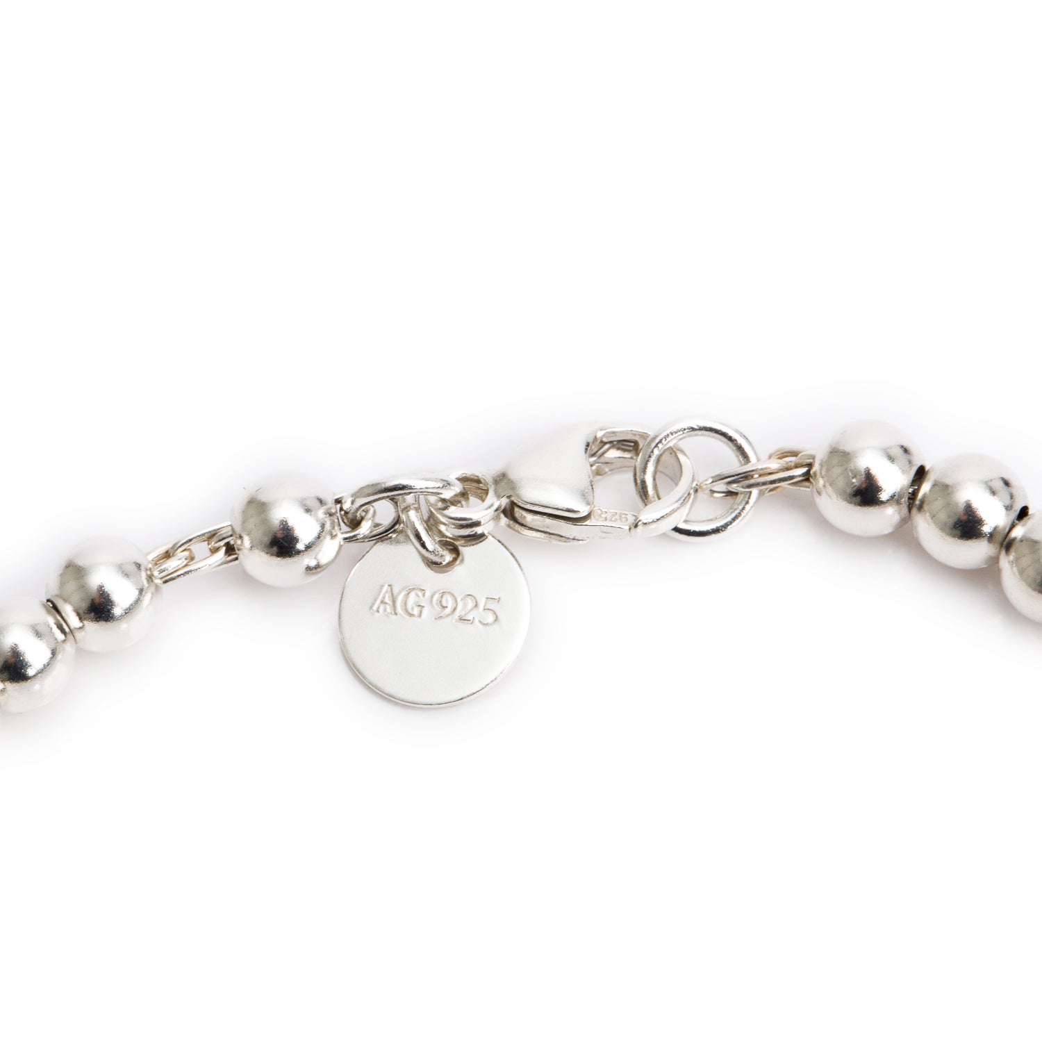 Tiffany & Co. Sterling Silver Mini Bow 4 MM Bead Bracelet