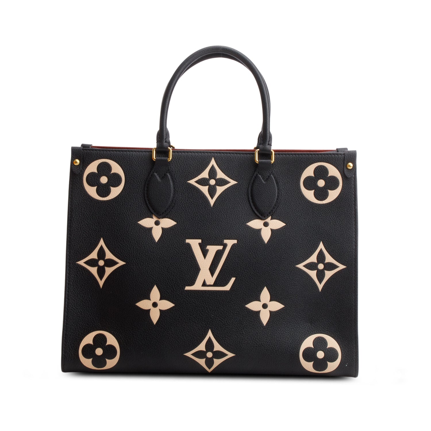 Louis Vuitton Black Empreinte Monogram Giant OnTheGo MM Tote w/ Box