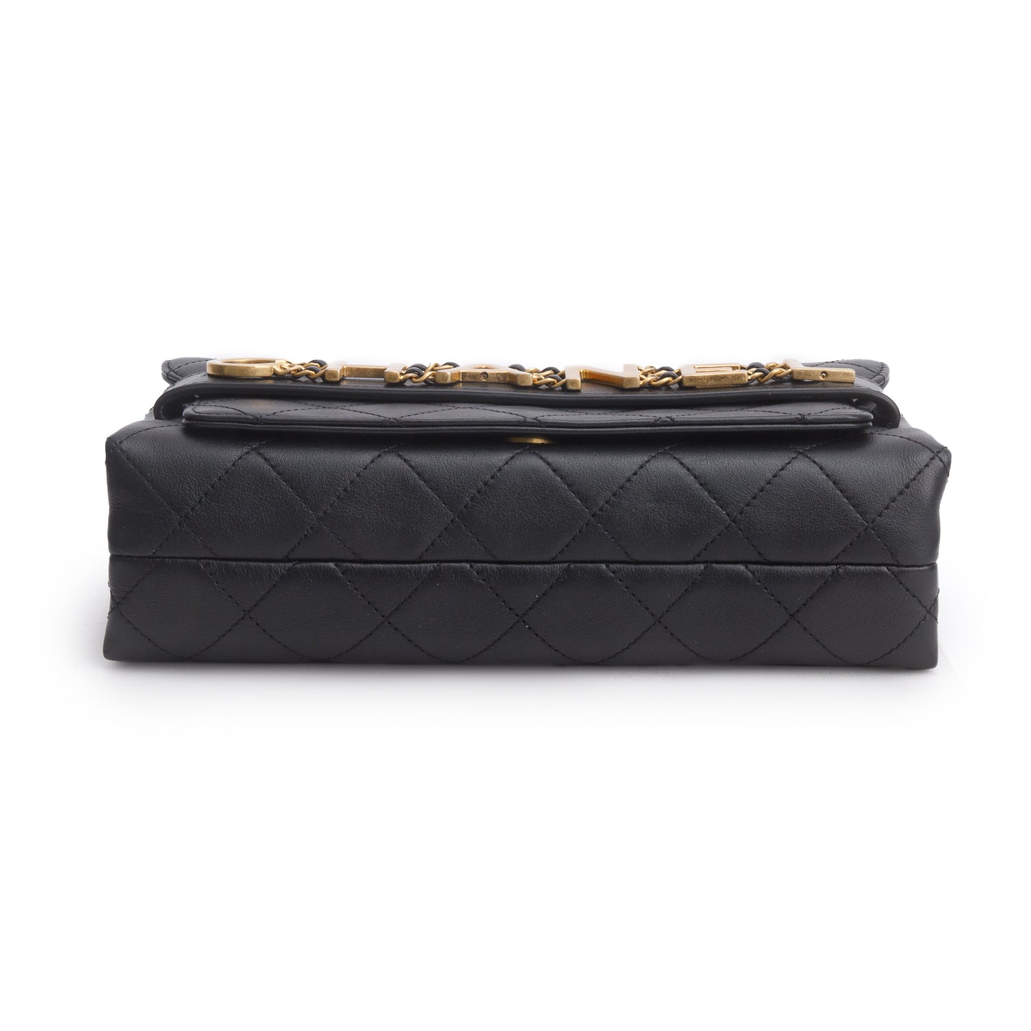 Chanel Black Calfskin Quilted Medium Enchained Flap w/ Box & Authenticity Card