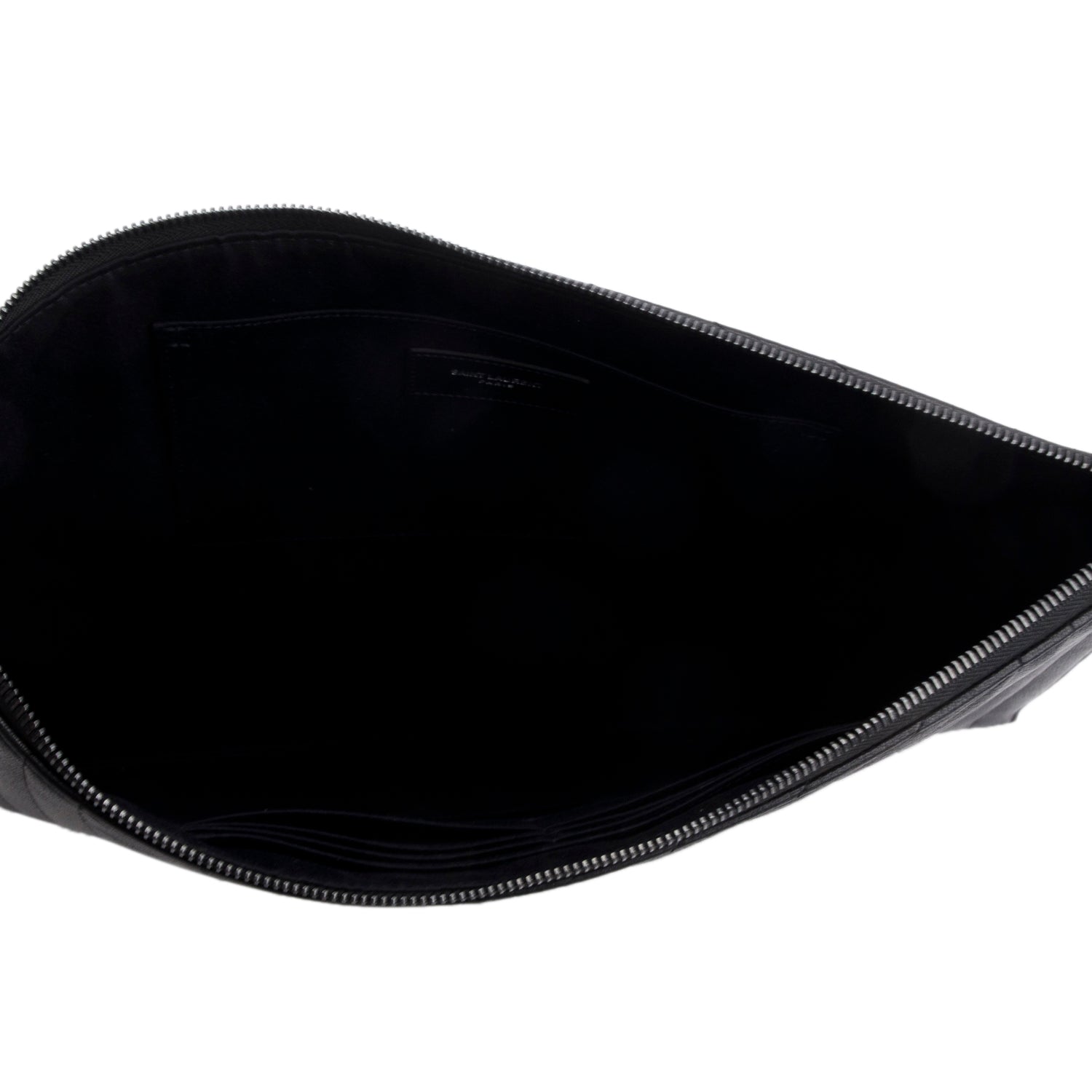 Saint Laurent Black Lambskin Cassandre Matelasse Document Holder w/ Box