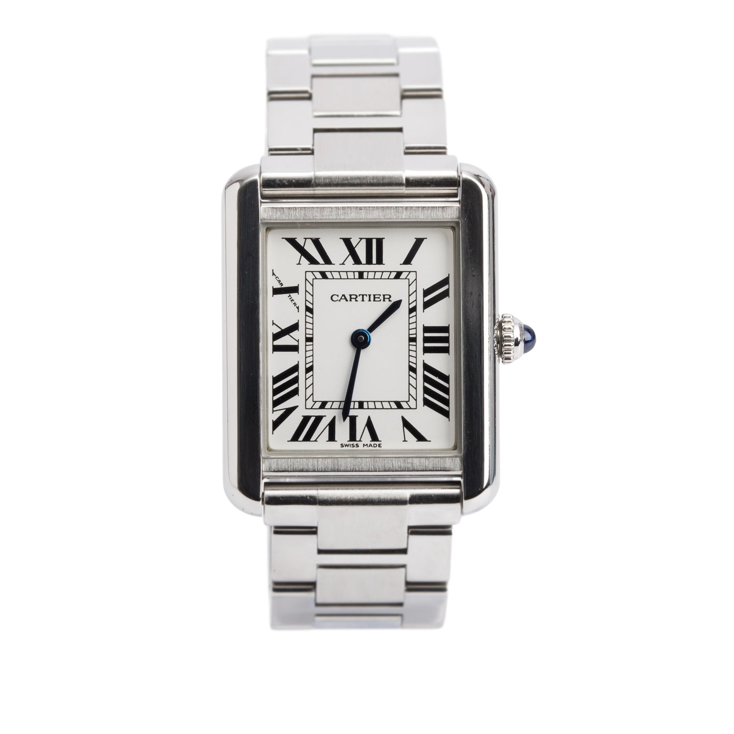 Cartier Stainless Steel Tank Solo Quartz Watch 3170 w/ Box & Papers