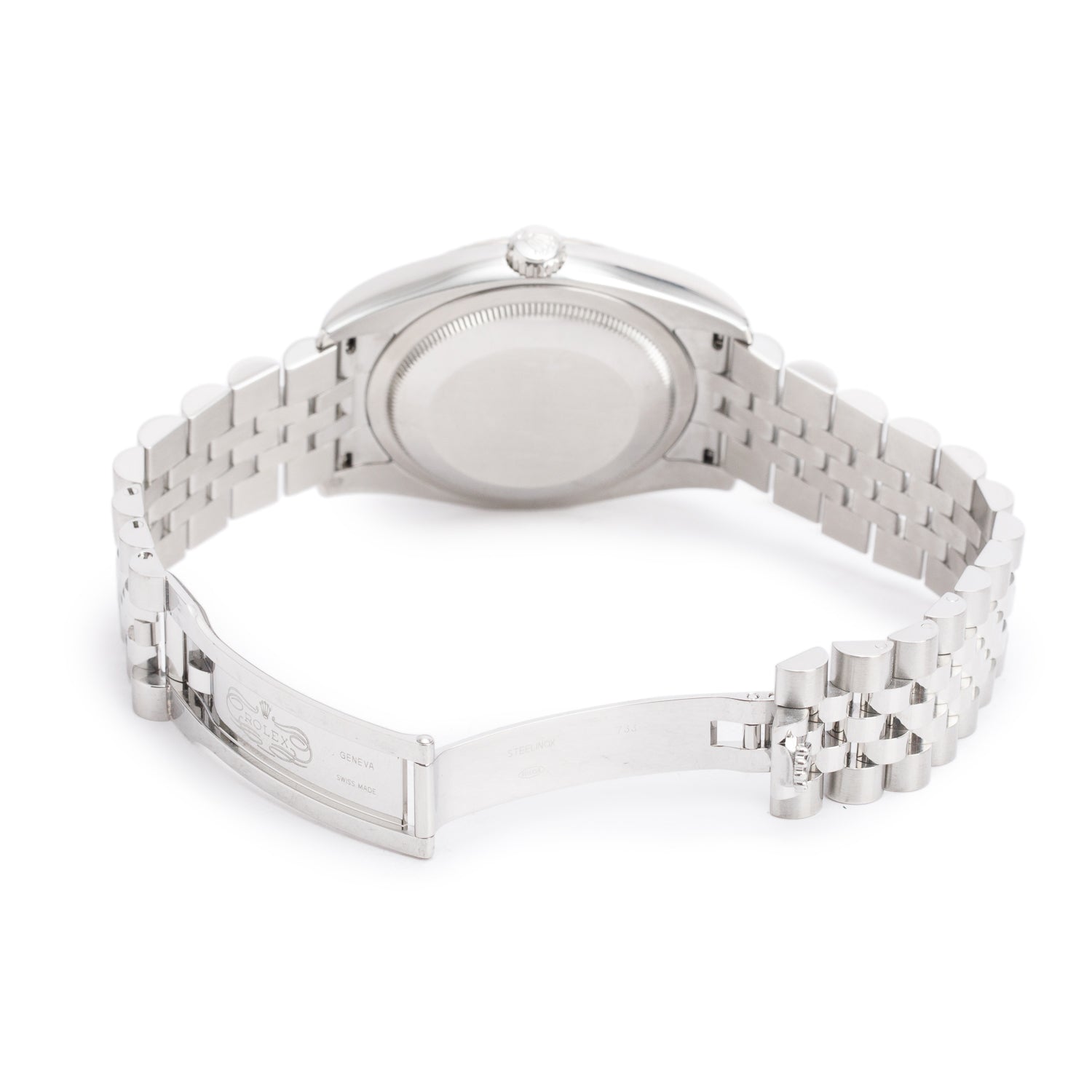 Rolex Stainless Steel Datejust 36 MM Automatic Watch Black Diamond Dial 116234 w/ Box & Papers