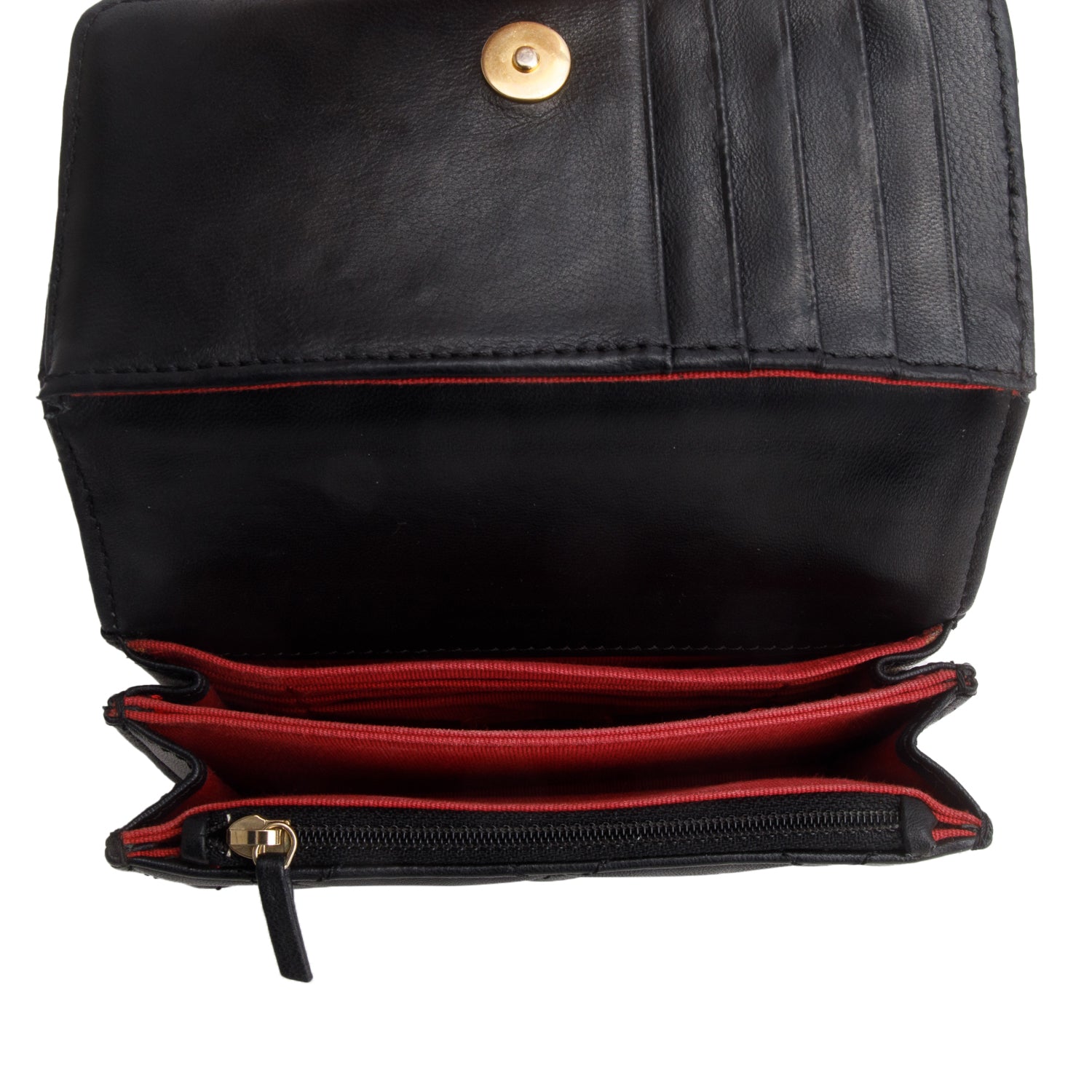 Chanel 2021-2022 Black Lambskin Quilted Pending CC Wallet on Chain