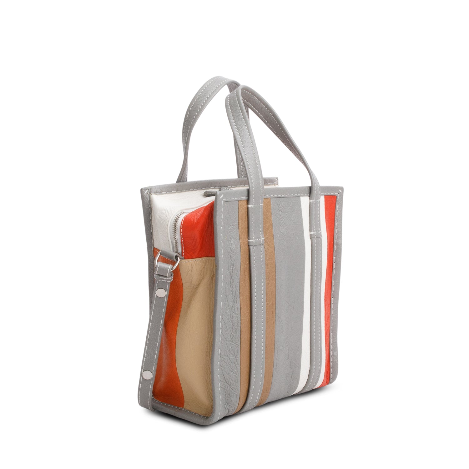 Balenciaga Multicolor Veau Arena XS Bazar Shopper Tote w/ Strap