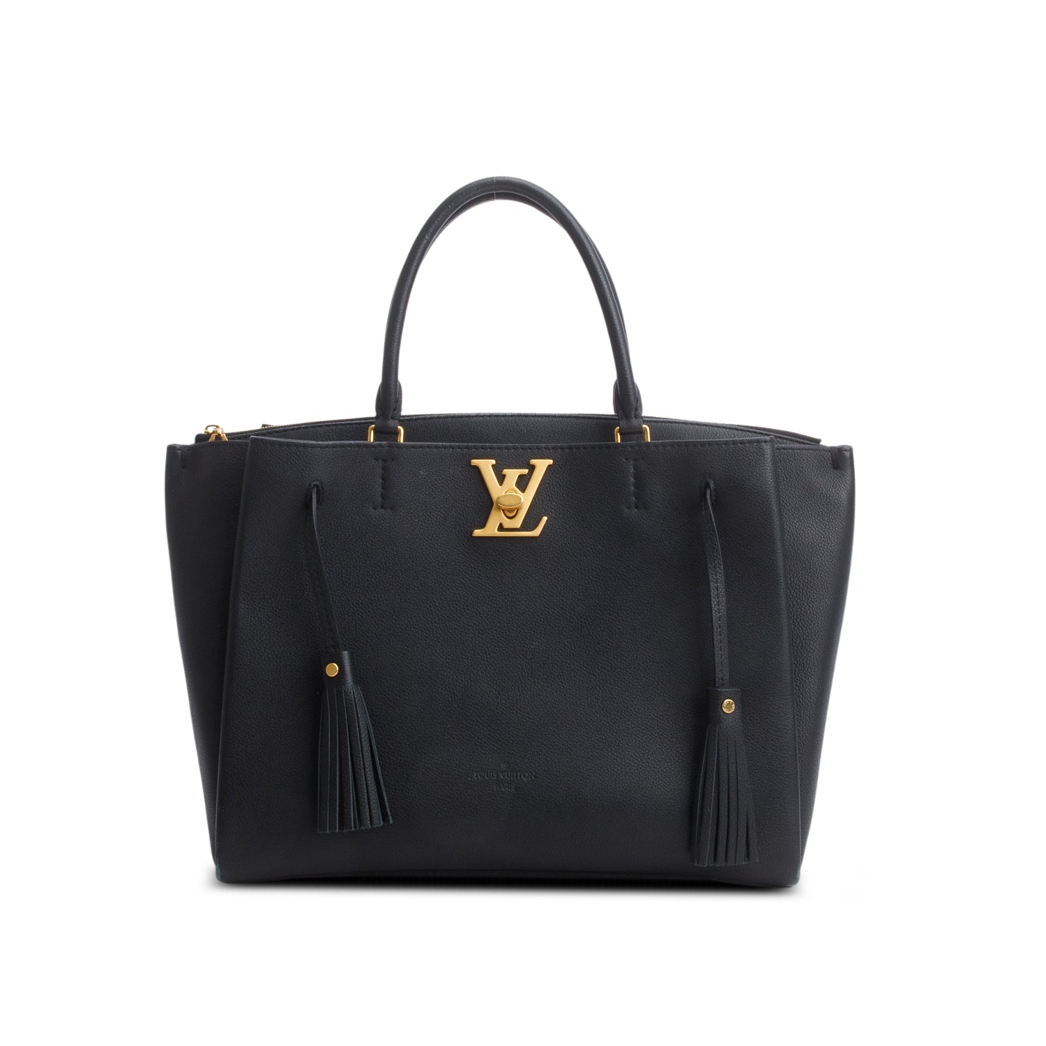 Louis Vuitton Black Calfskin LockMeTo Tote w/ Strap