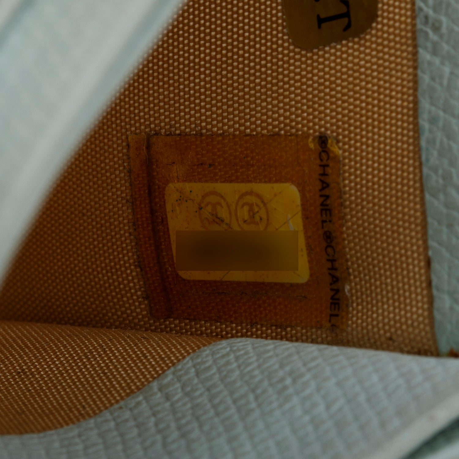 Chanel Vintage Light Blue Caviar Leather Interlocking CC Logo Card Holder