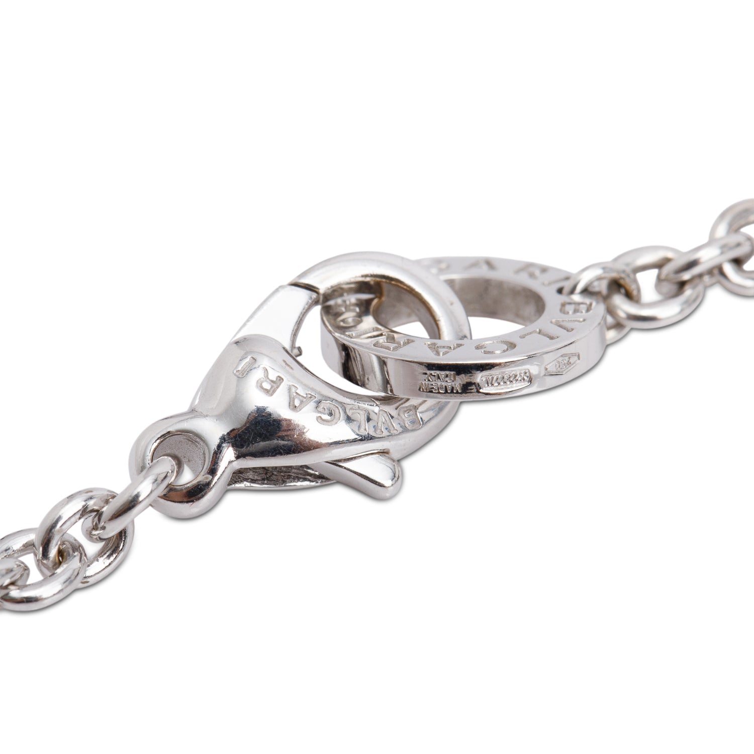 BVLGARI Bvlgari 18k White Gold Diamond Large Circle Pendant Necklace