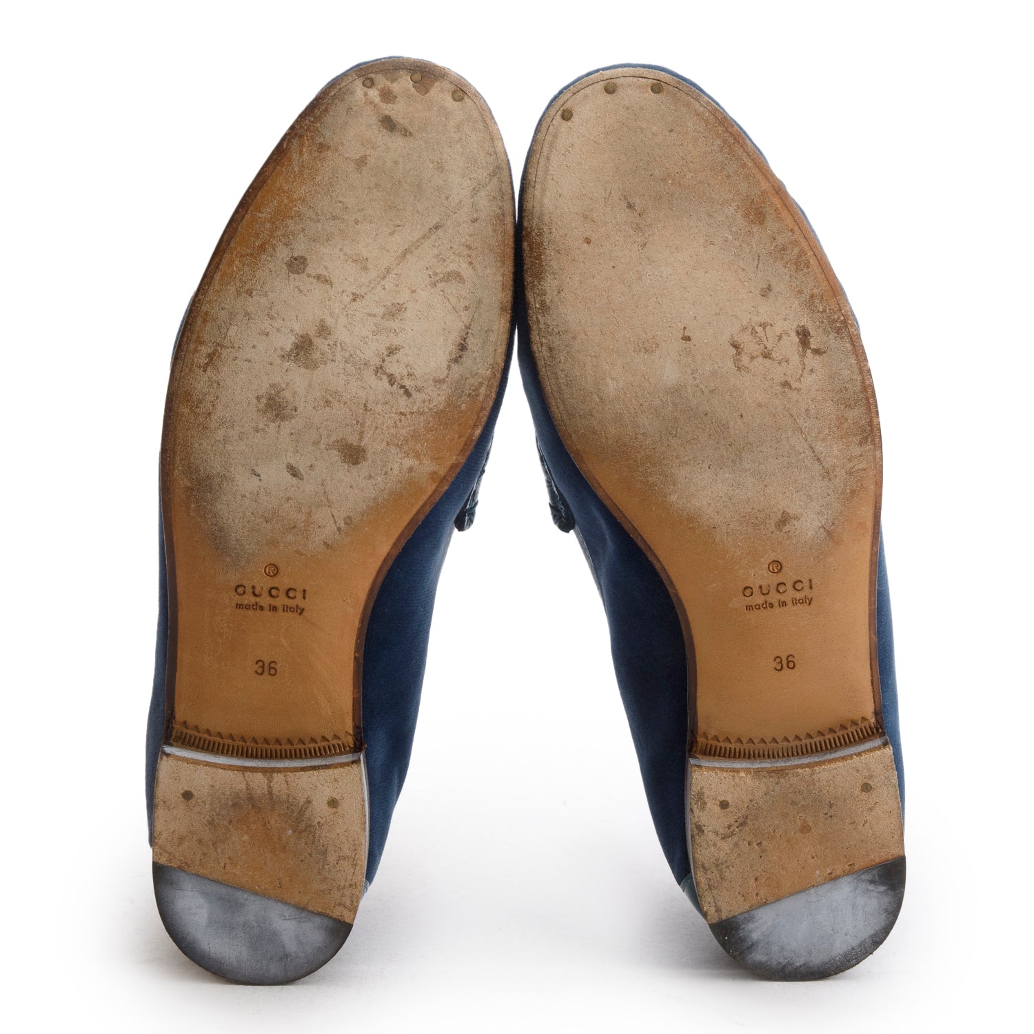 Gucci Blue Patent Leather Denim Horsebit Loafers, Size 36 w/ Box