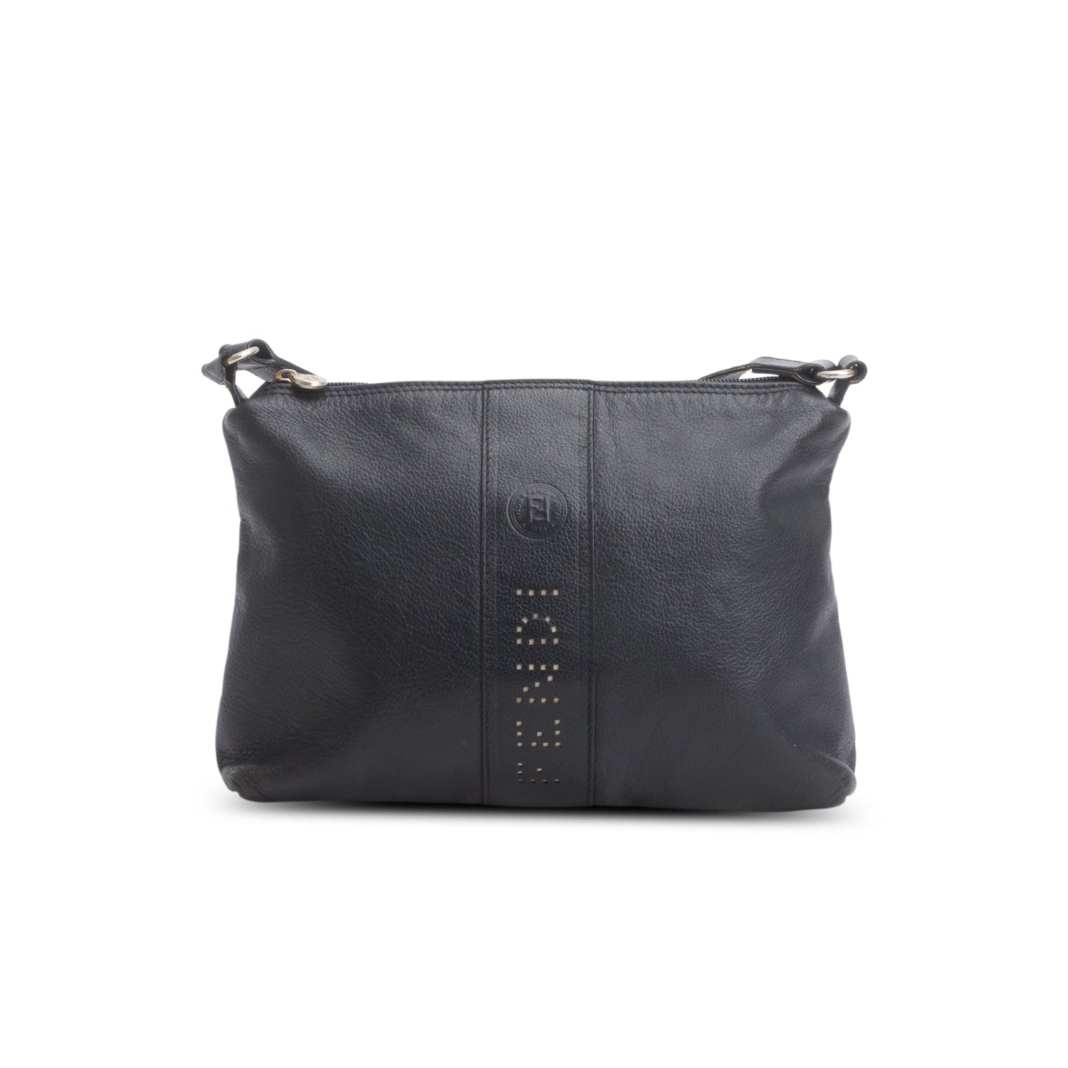 Fendi Vintage Black Leather Crossbody Bag