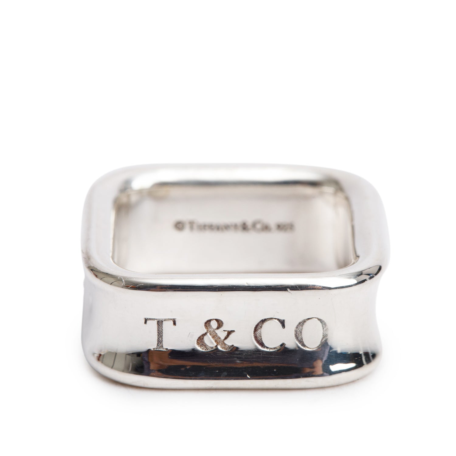 Tiffany & Co. Sterling Silver 1837 Square Ring, Size 5