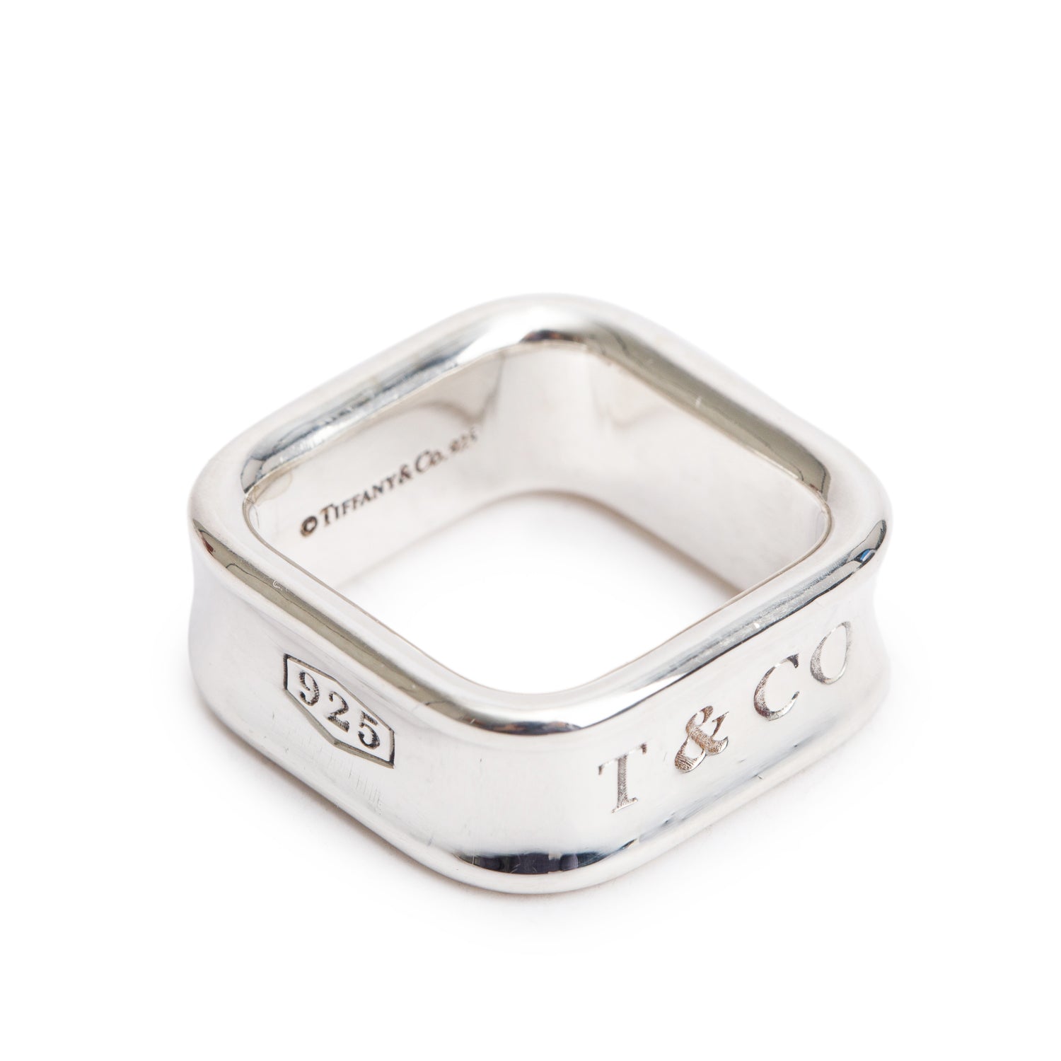 Tiffany & Co. Sterling Silver 1837 Square Ring, Size 5