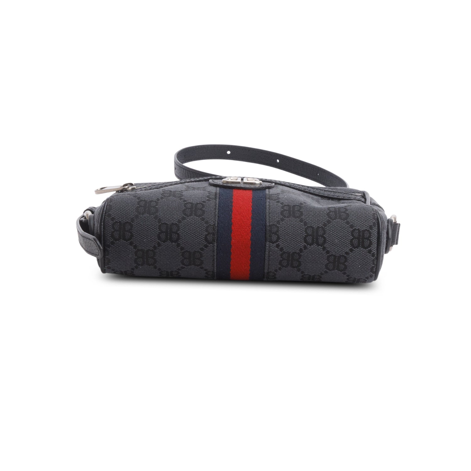 Gucci X Balenciaga The Hacker Project Black BB Canvas Web Mini Camera Bag