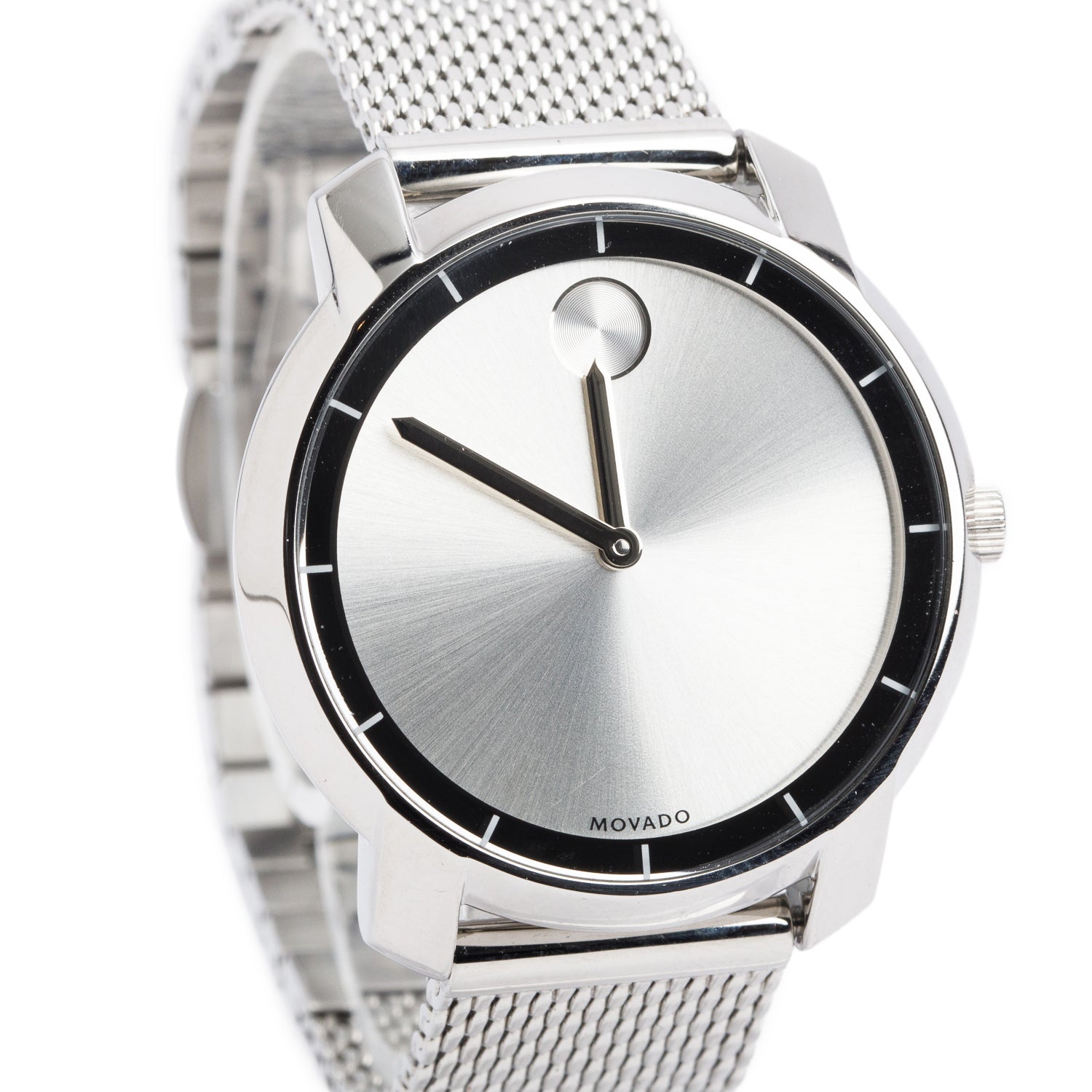 Movado Stainless Steel Bold 35 MM Watch w/ Box