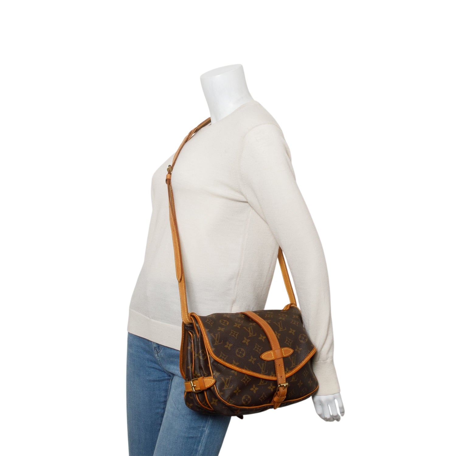 Louis Vuitton Vintage Monogram Saumur 25 Crossbody Bag