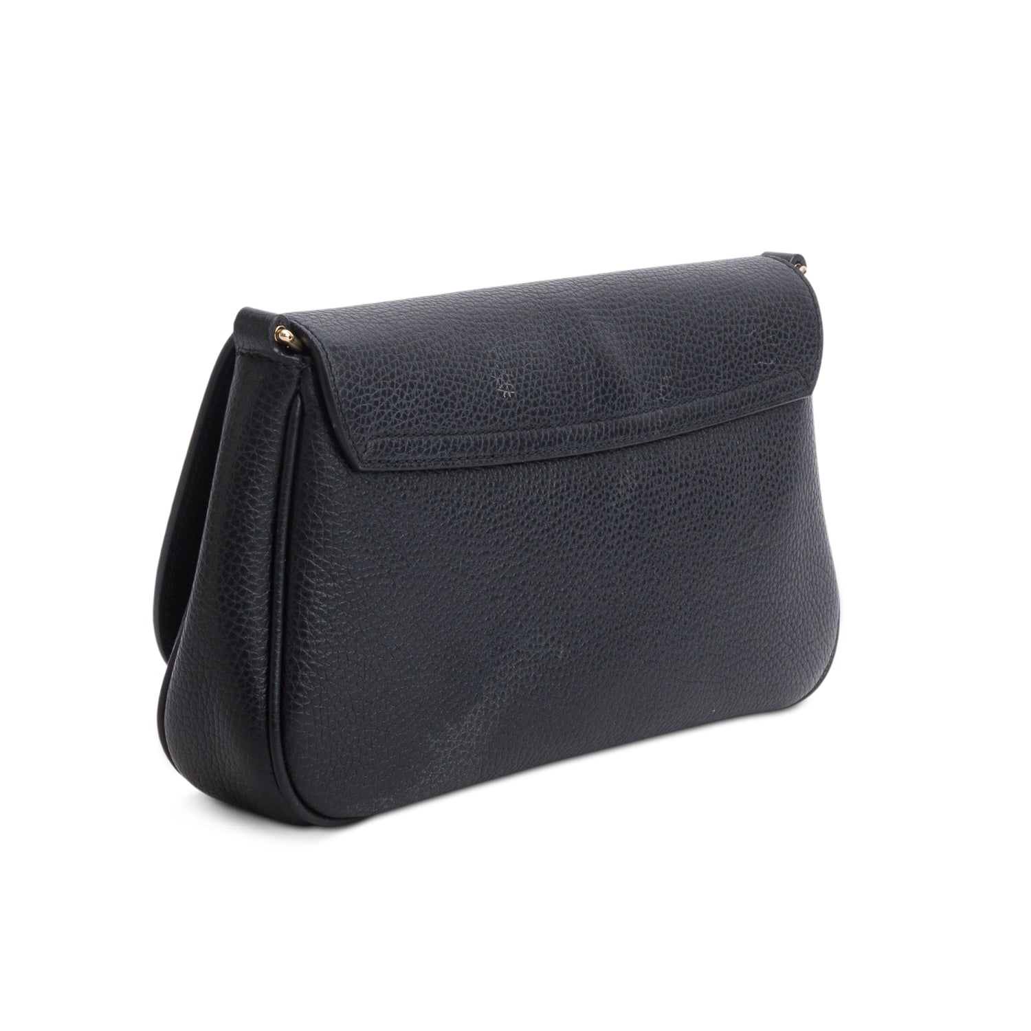 Gucci Black Pebbled Calfskin Medium Soho Chain Crossbody Bag w/ Box