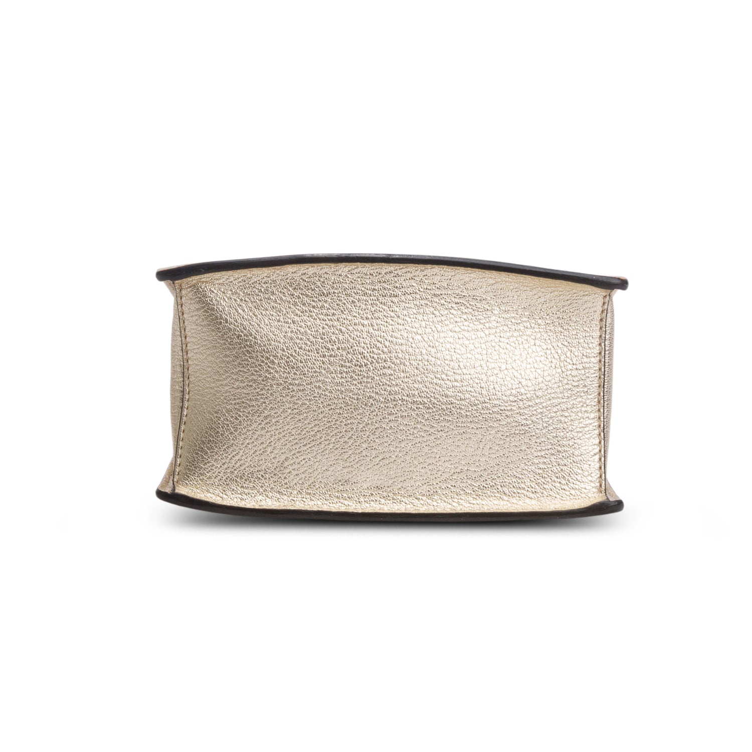 Miu Miu Metallic Gold Leather Madras Convertible Top Handle Bag w/ Strap