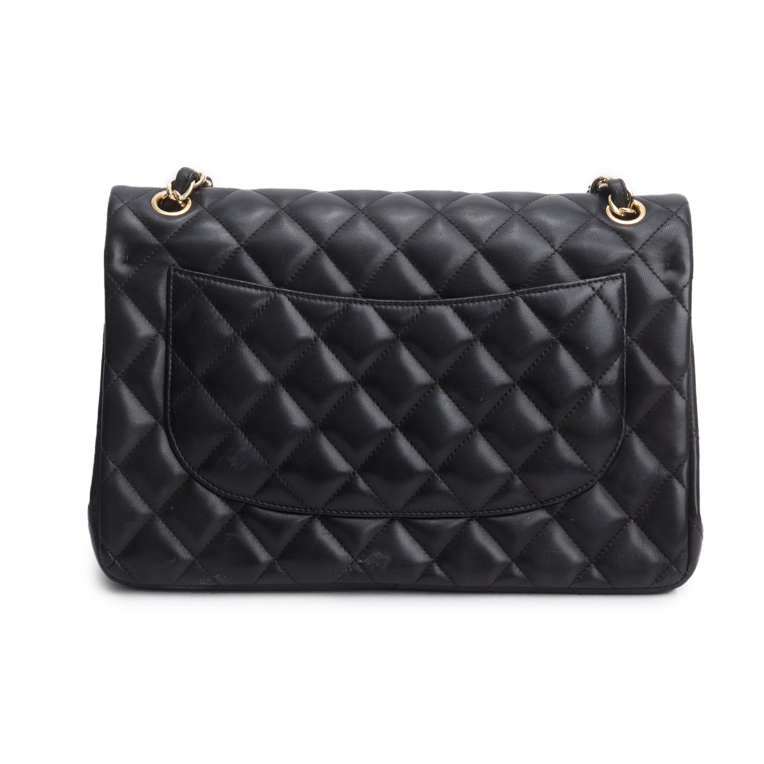 Chanel Black Quilted Lambskin Leather Classic Jumbo Double Flap Bag