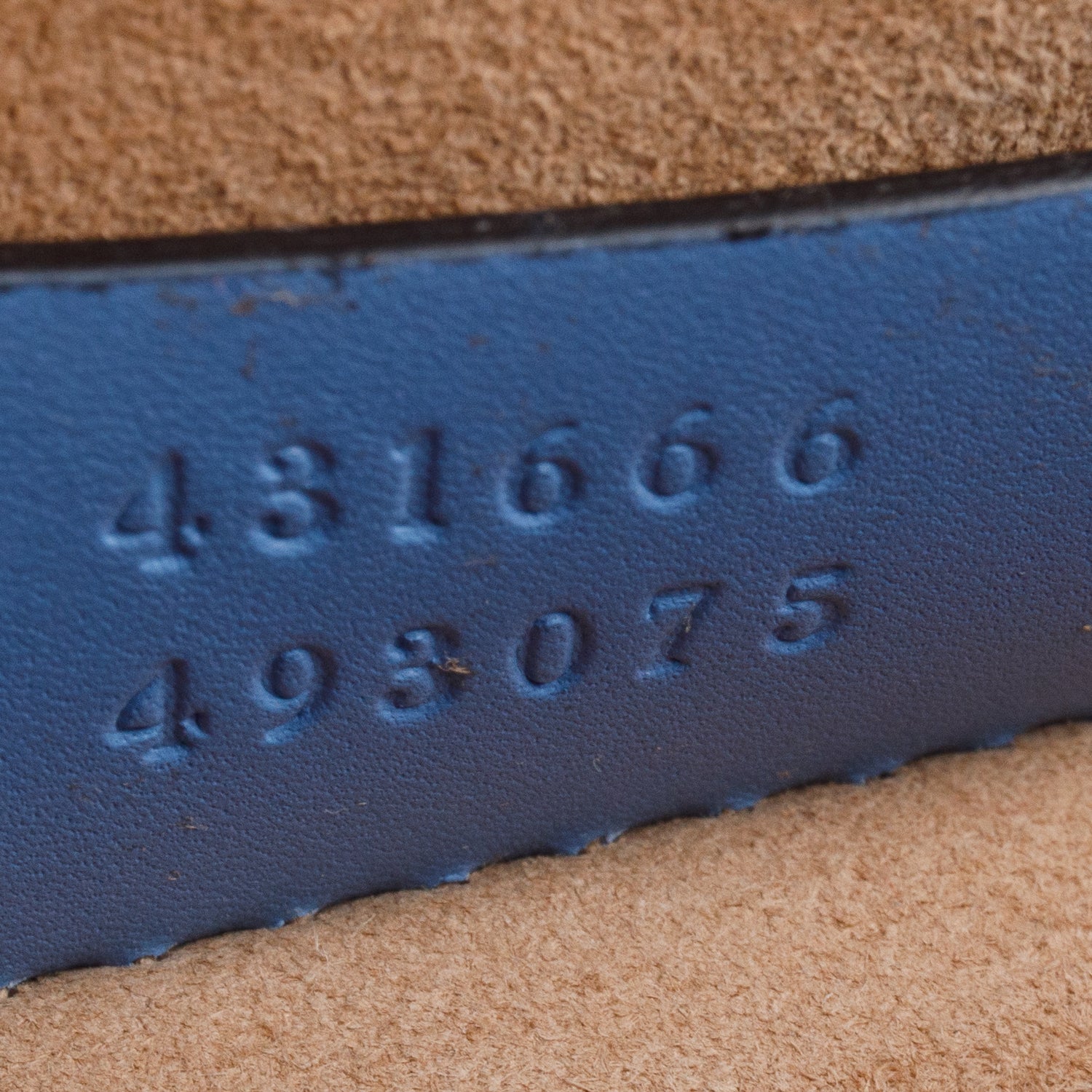 Gucci Blue Calfskin Leather Web Mini Sylvie Chain Shoulder Bag