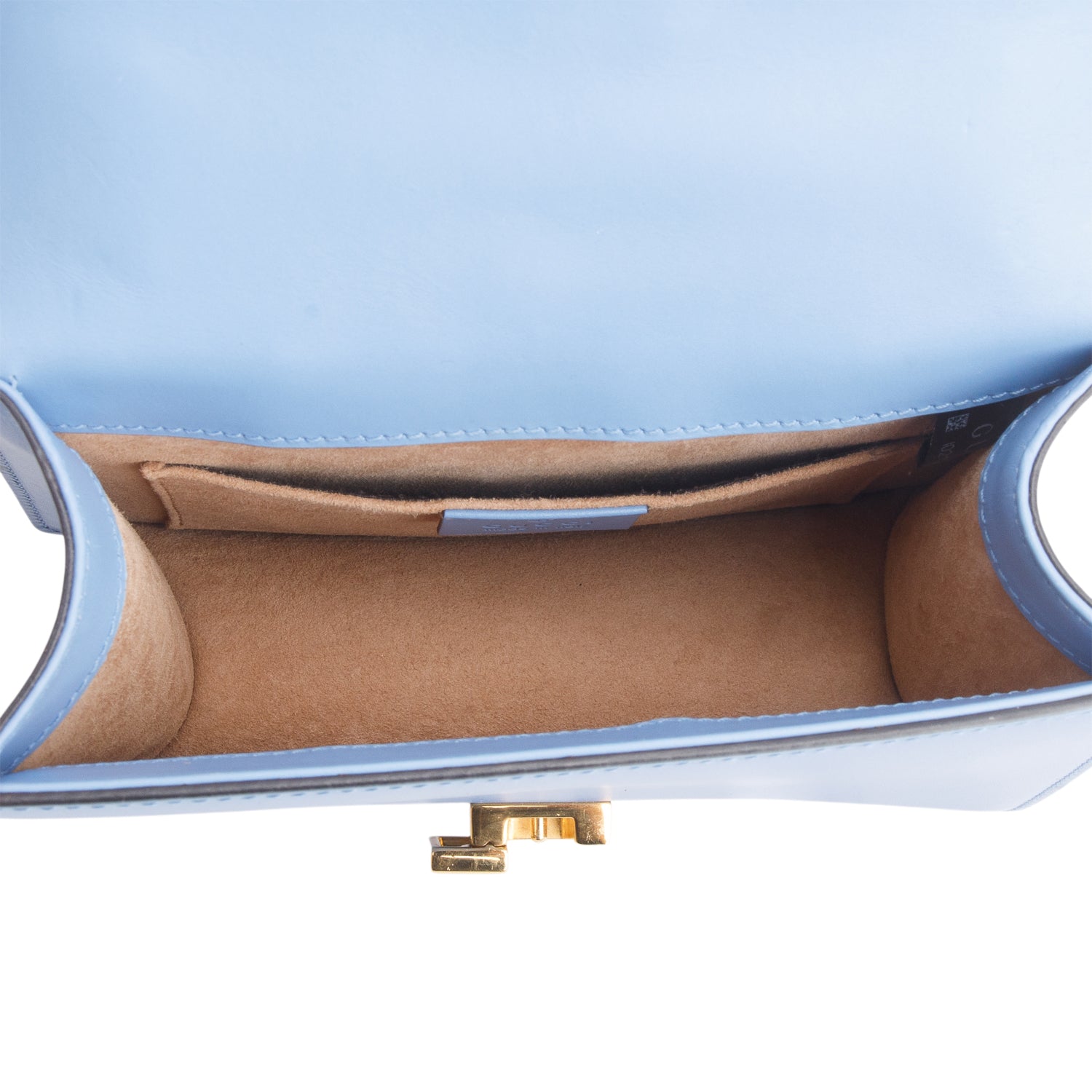 Gucci Blue Calfskin Leather Web Mini Sylvie Chain Shoulder Bag