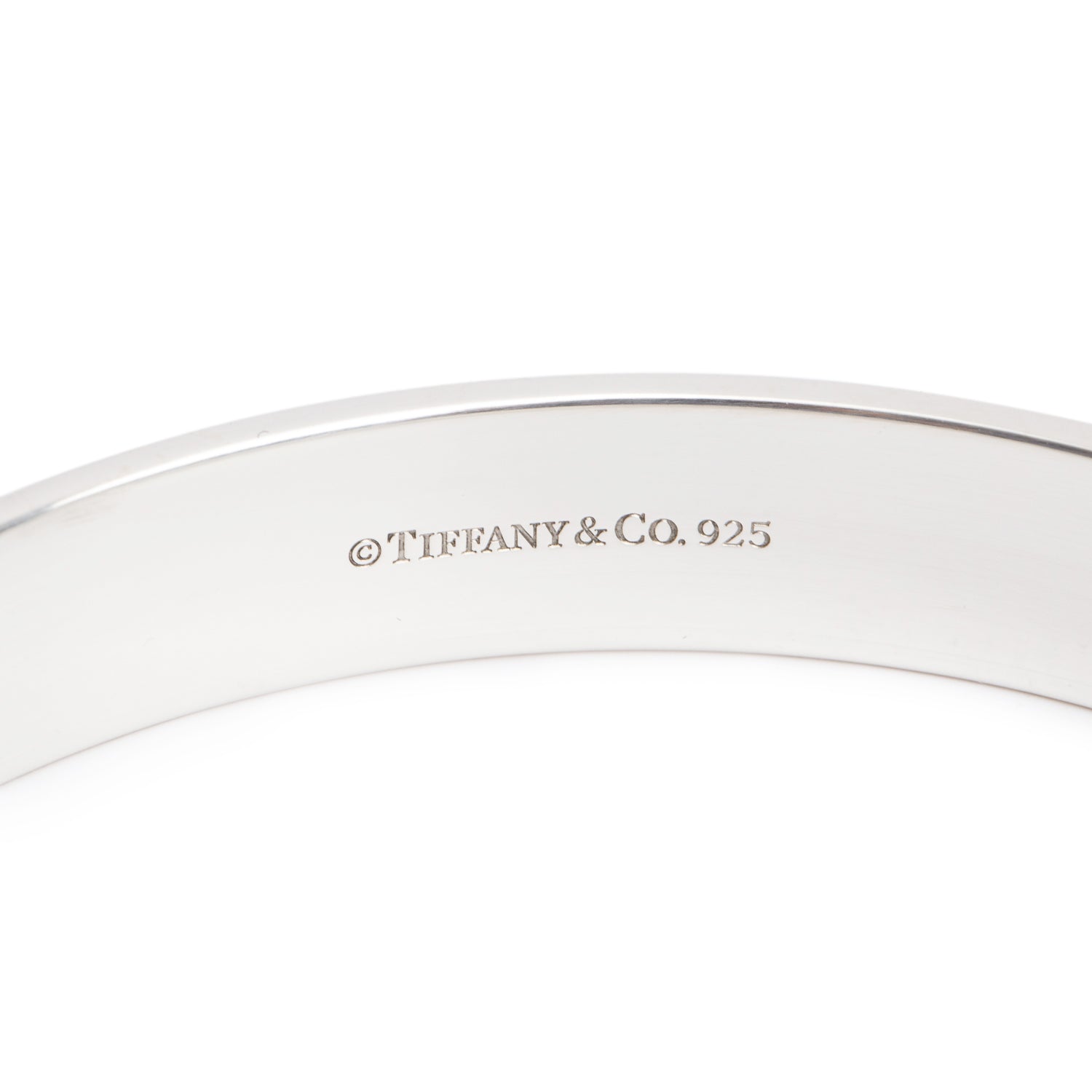 Tiffany & Co. Sterling Silver Diamond Locks Bangle