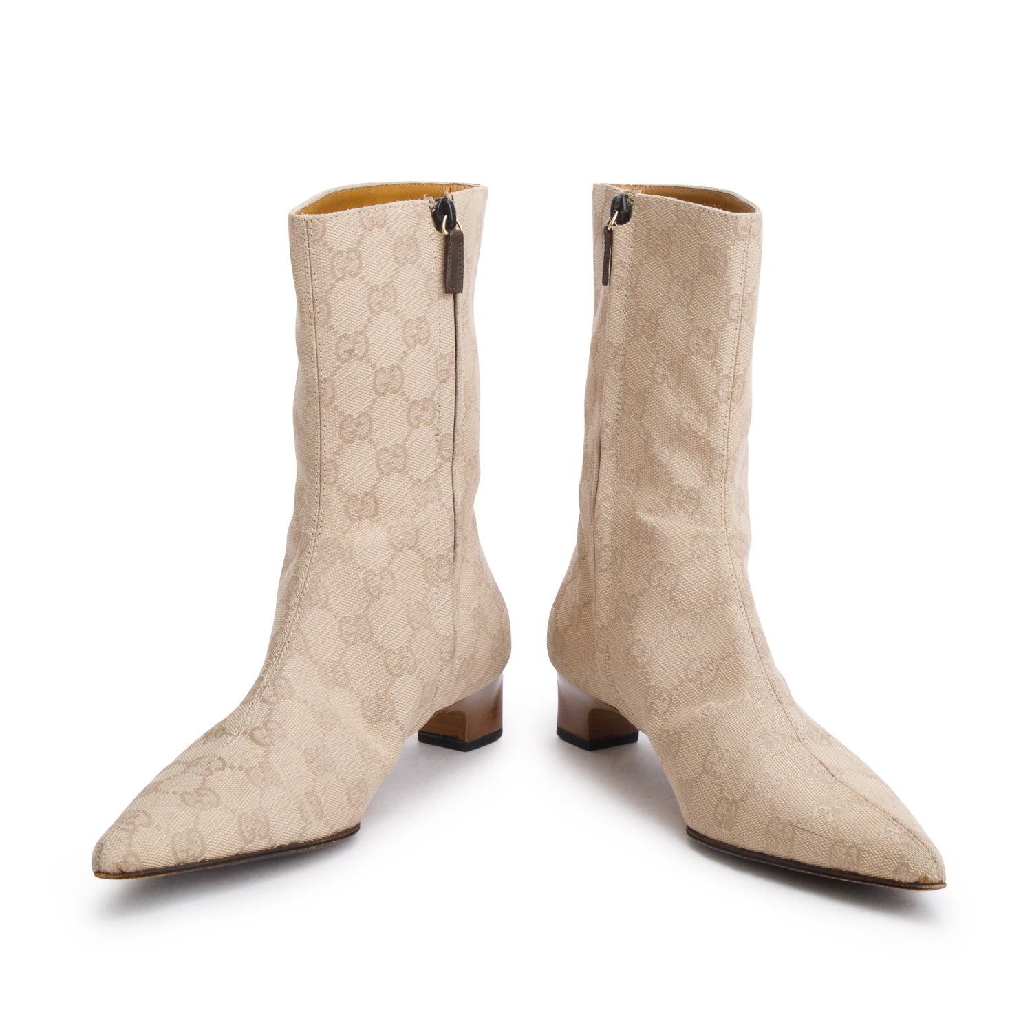 Gucci GG Supreme Monogram Ankle Boots, Women's Size 7