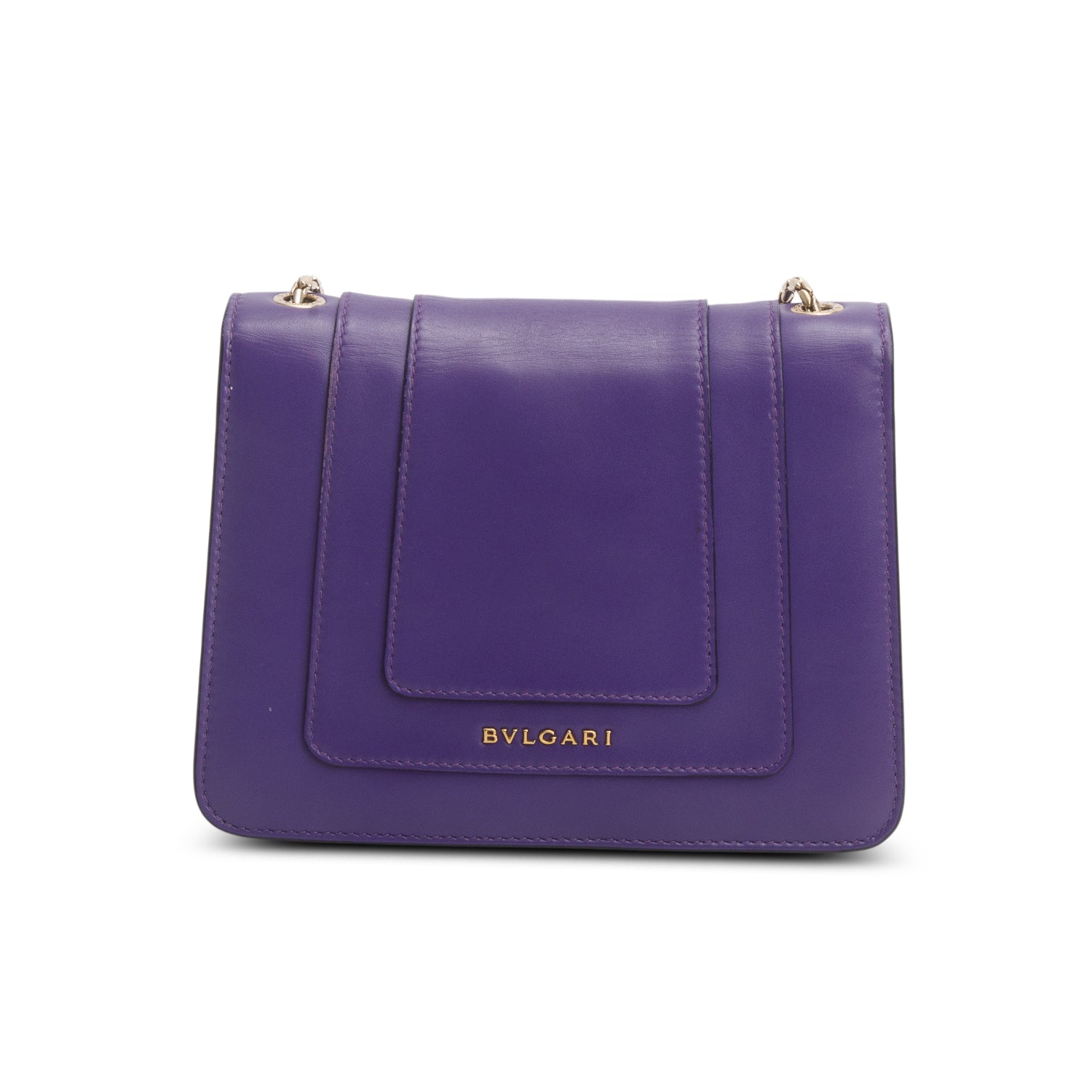 Bulgari Purple Calfskin Serpenti Forever Crossbody Bag
