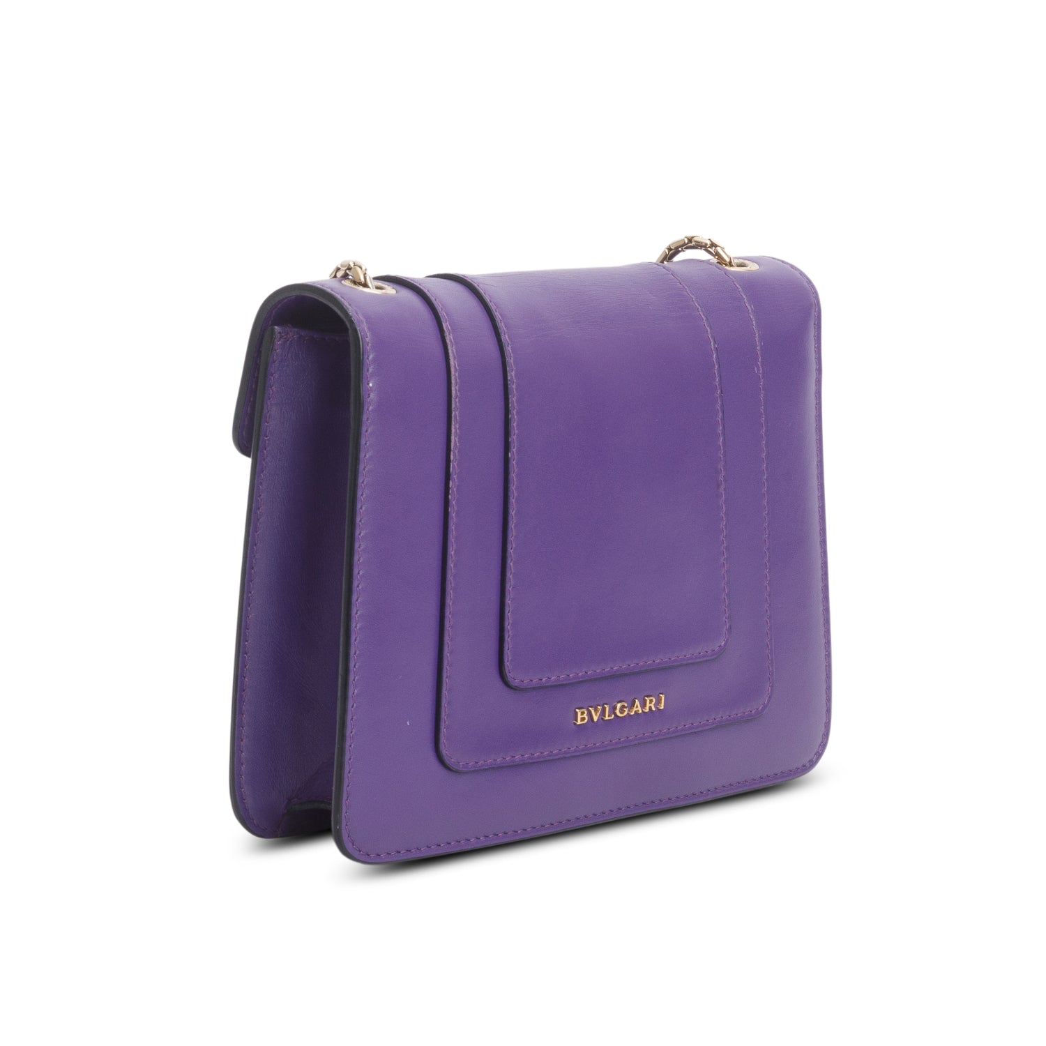 Bulgari Purple Calfskin Serpenti Forever Crossbody Bag