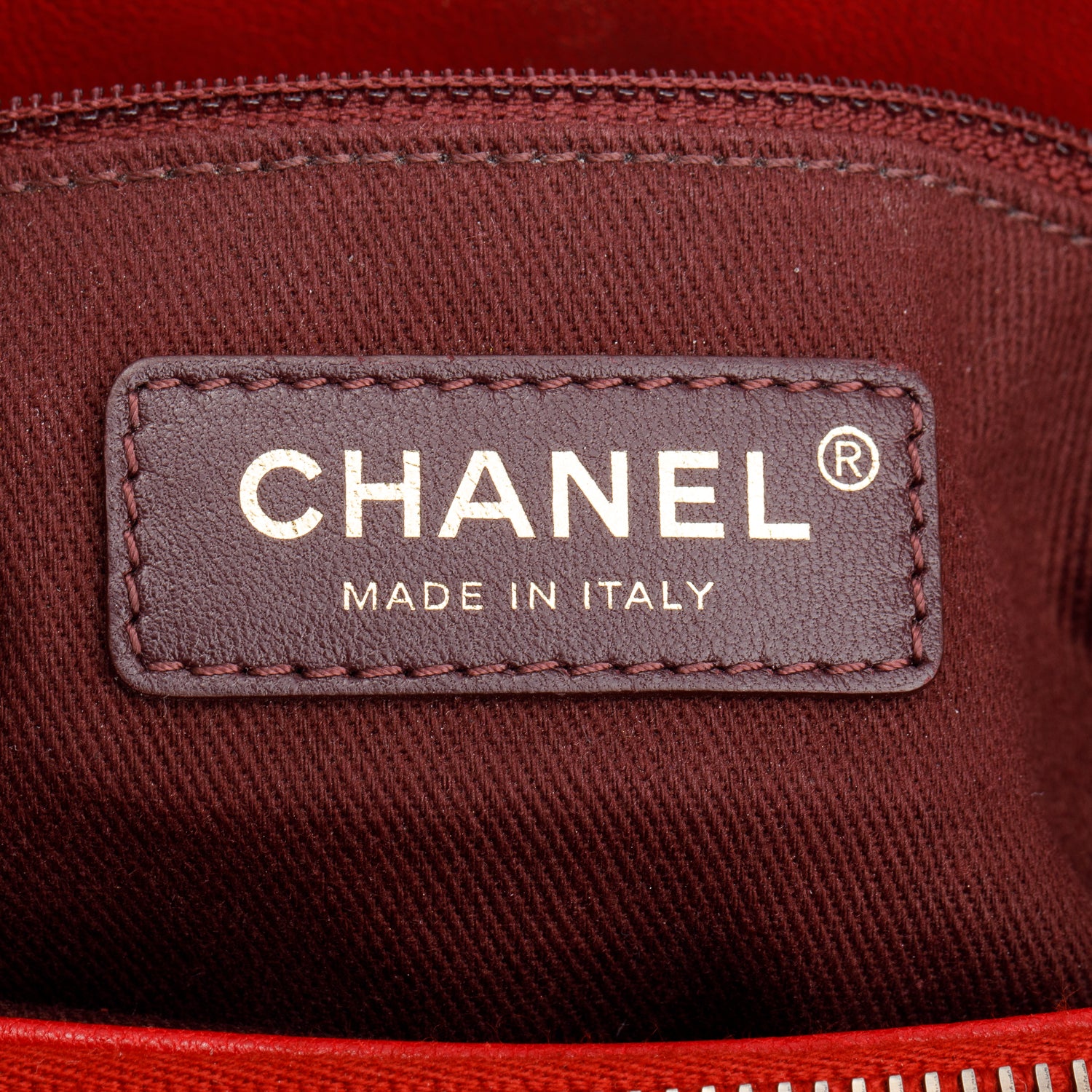 Chanel Red Shiny Sheepskin Quilted Small Trapezio Bag w/ Authenticity Card & Receipt