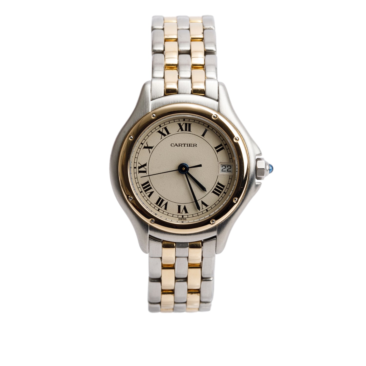 Cartier Stainless Steel & 18k Yellow Gold Cougar 26 MM Quartz Watch 187906