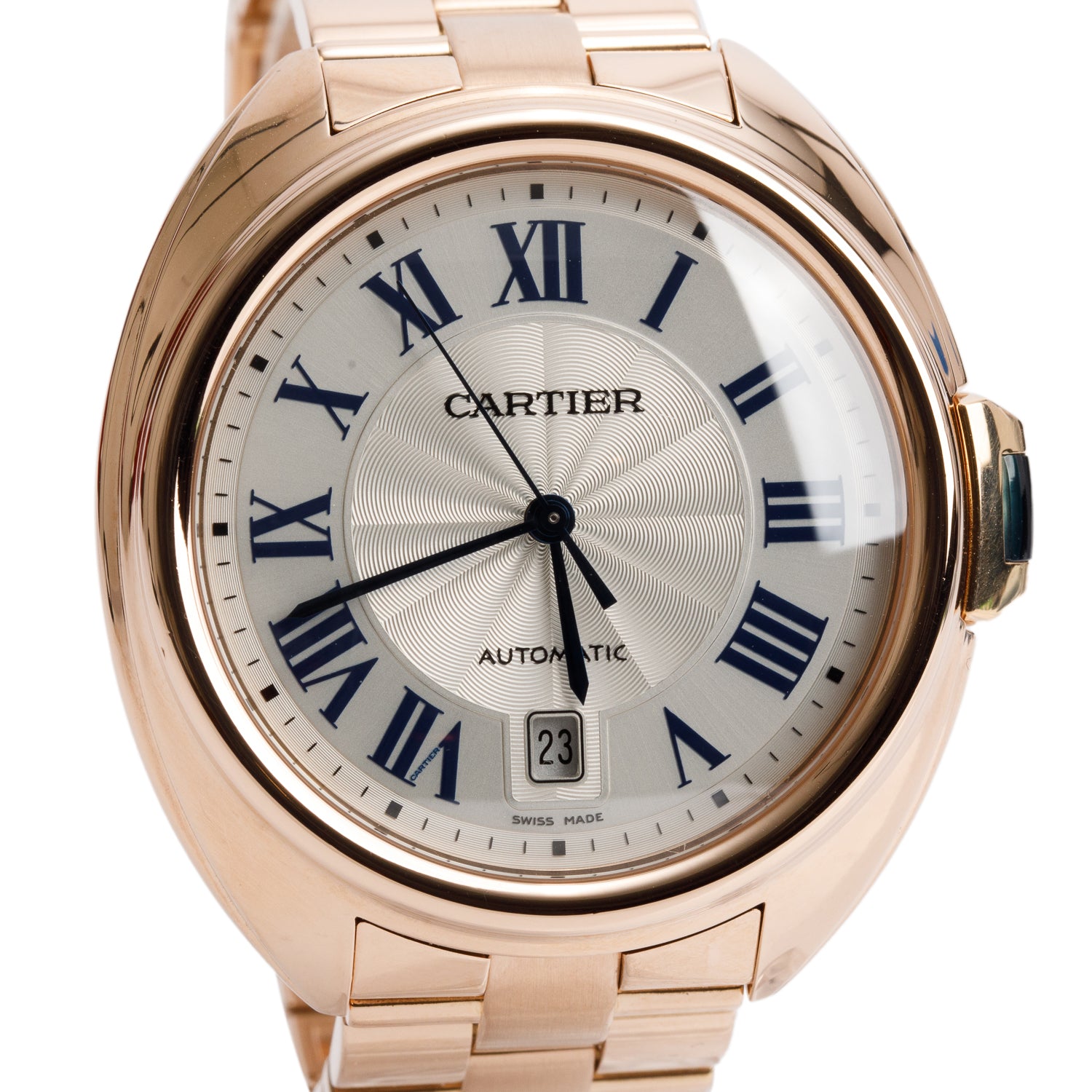 Cartier 18k Rose Gold Cle de Cartier 40 MM Automatic Watch 3847